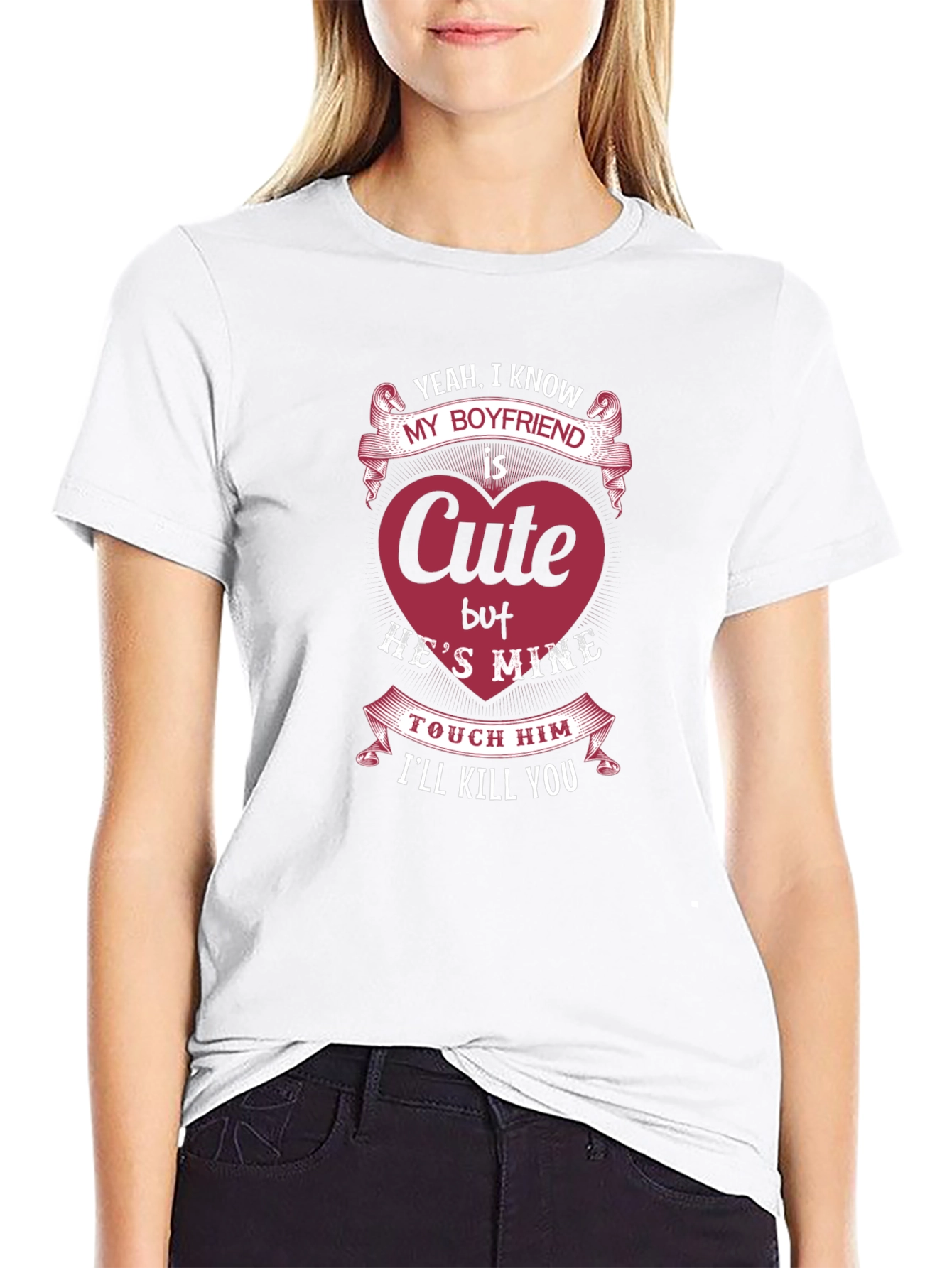 Cute Boyfriend T-Shirt - Hes Mine!