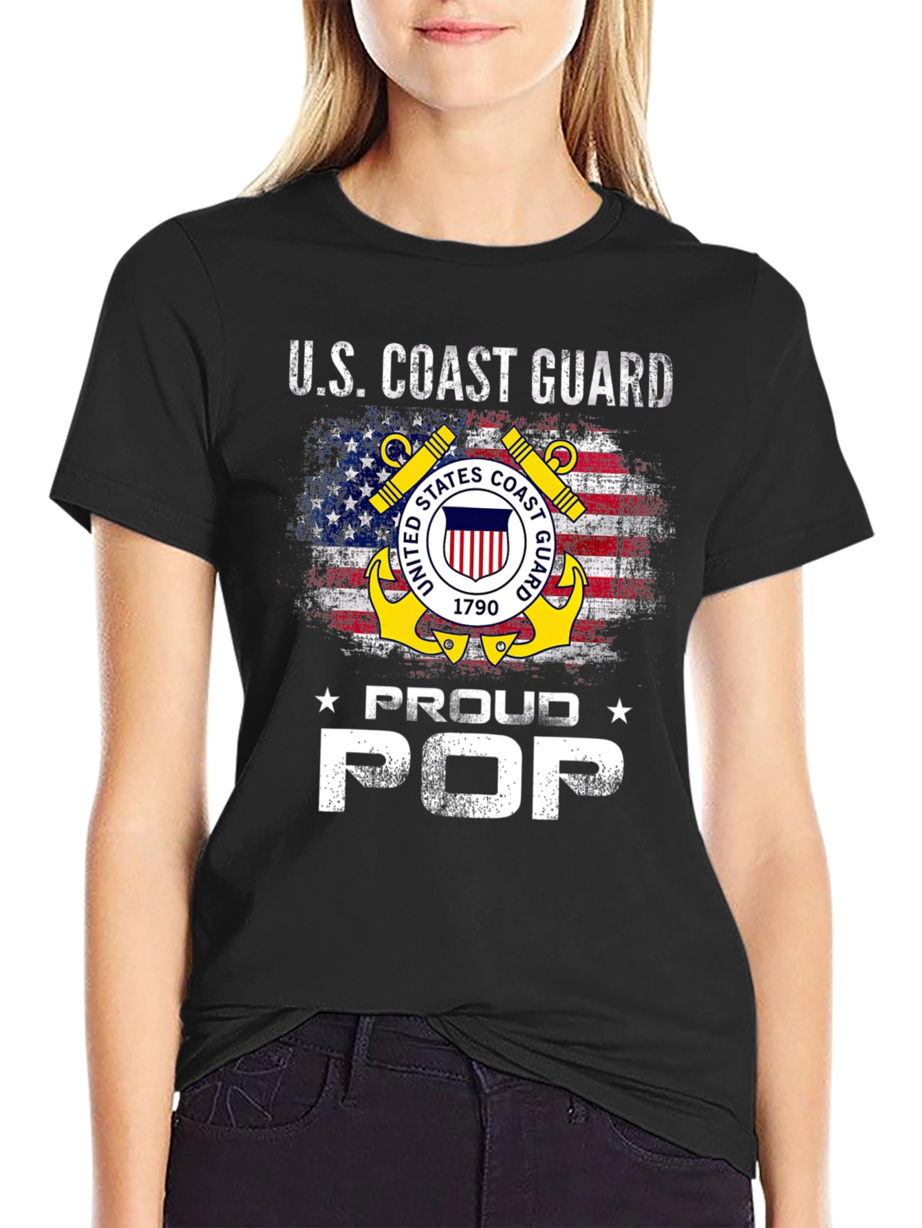 U.S. Coast Guard Proud Pop T-Shirt