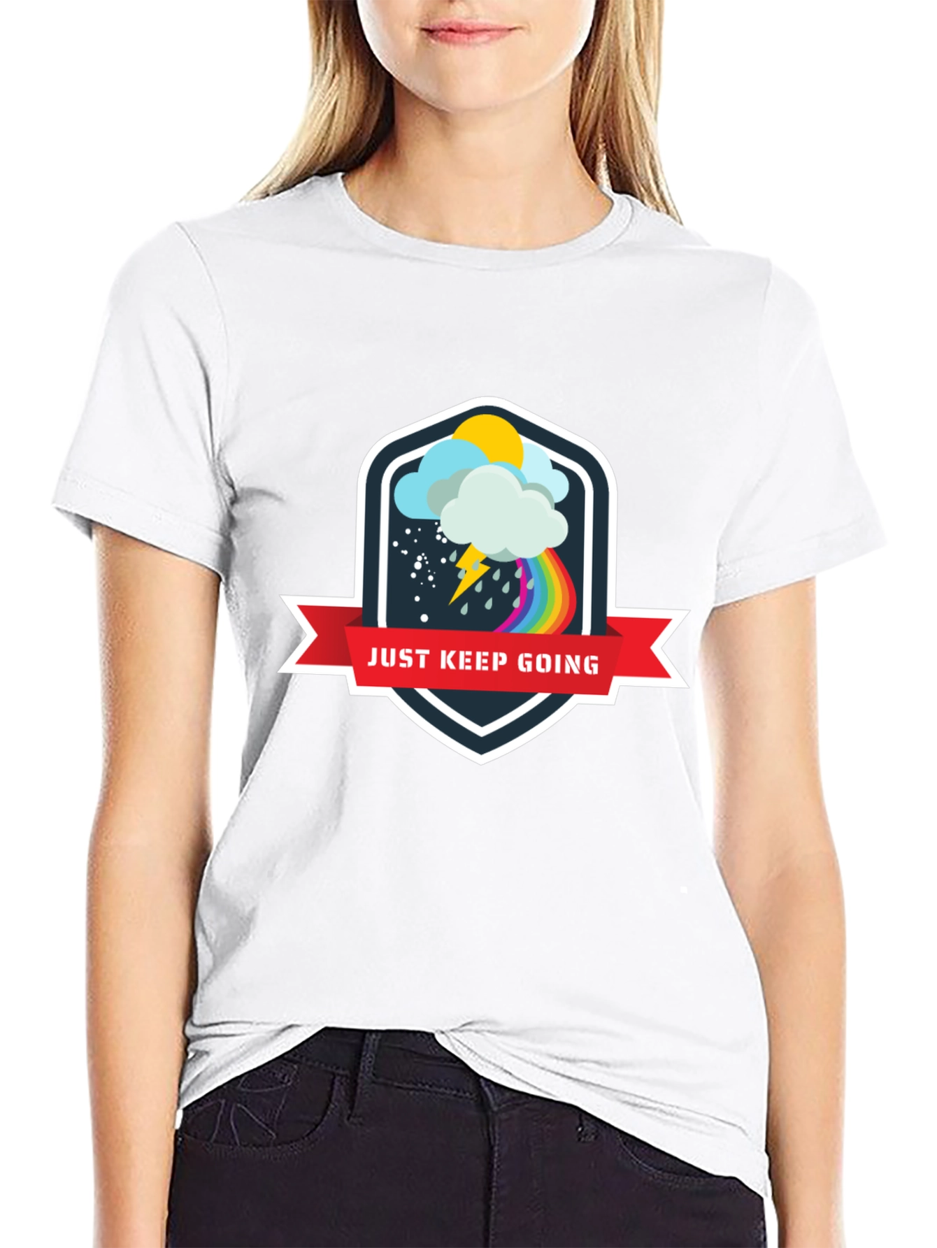 Just Keep Going Motivational Graphic Tee