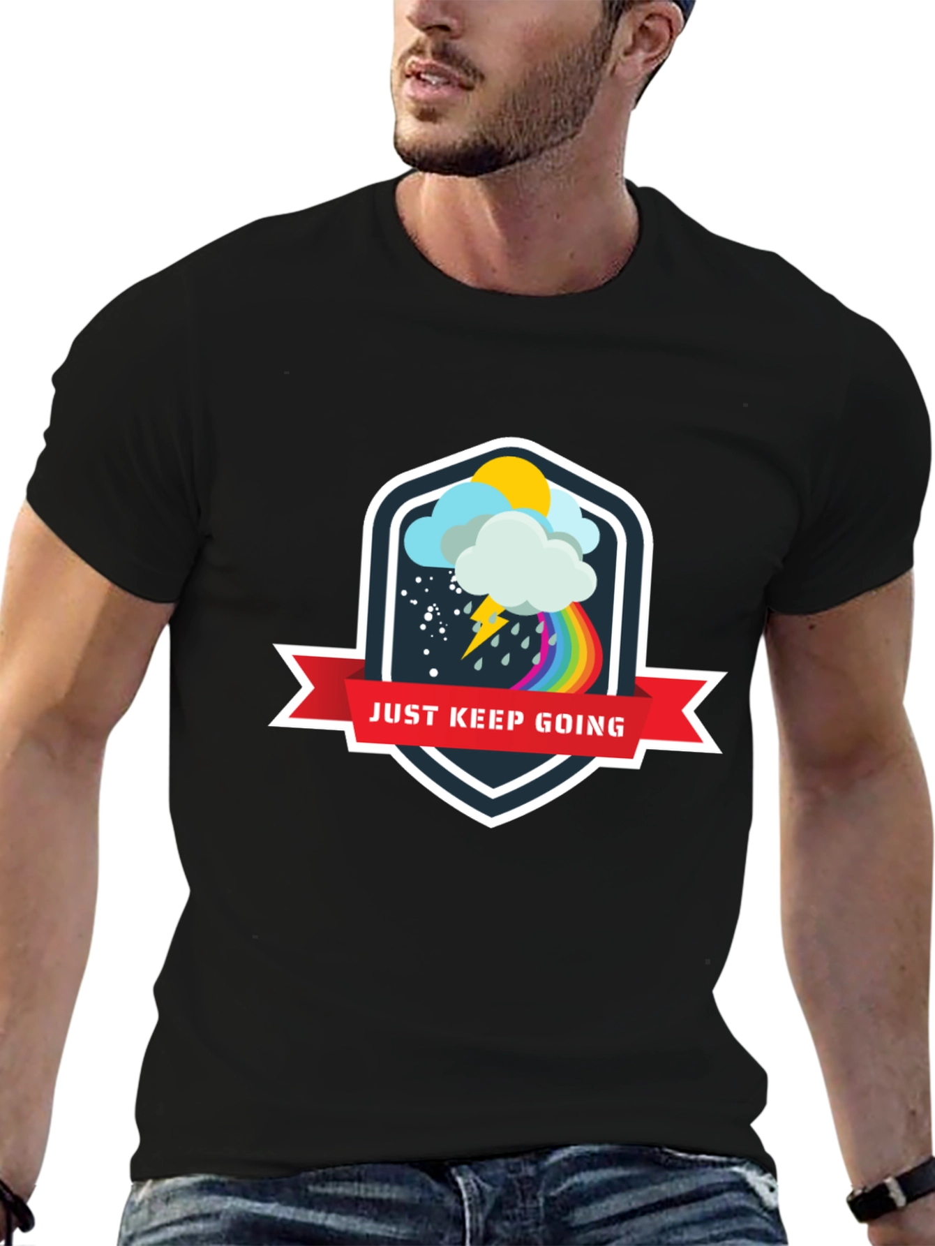 Just Keep Going Motivational Graphic Tee