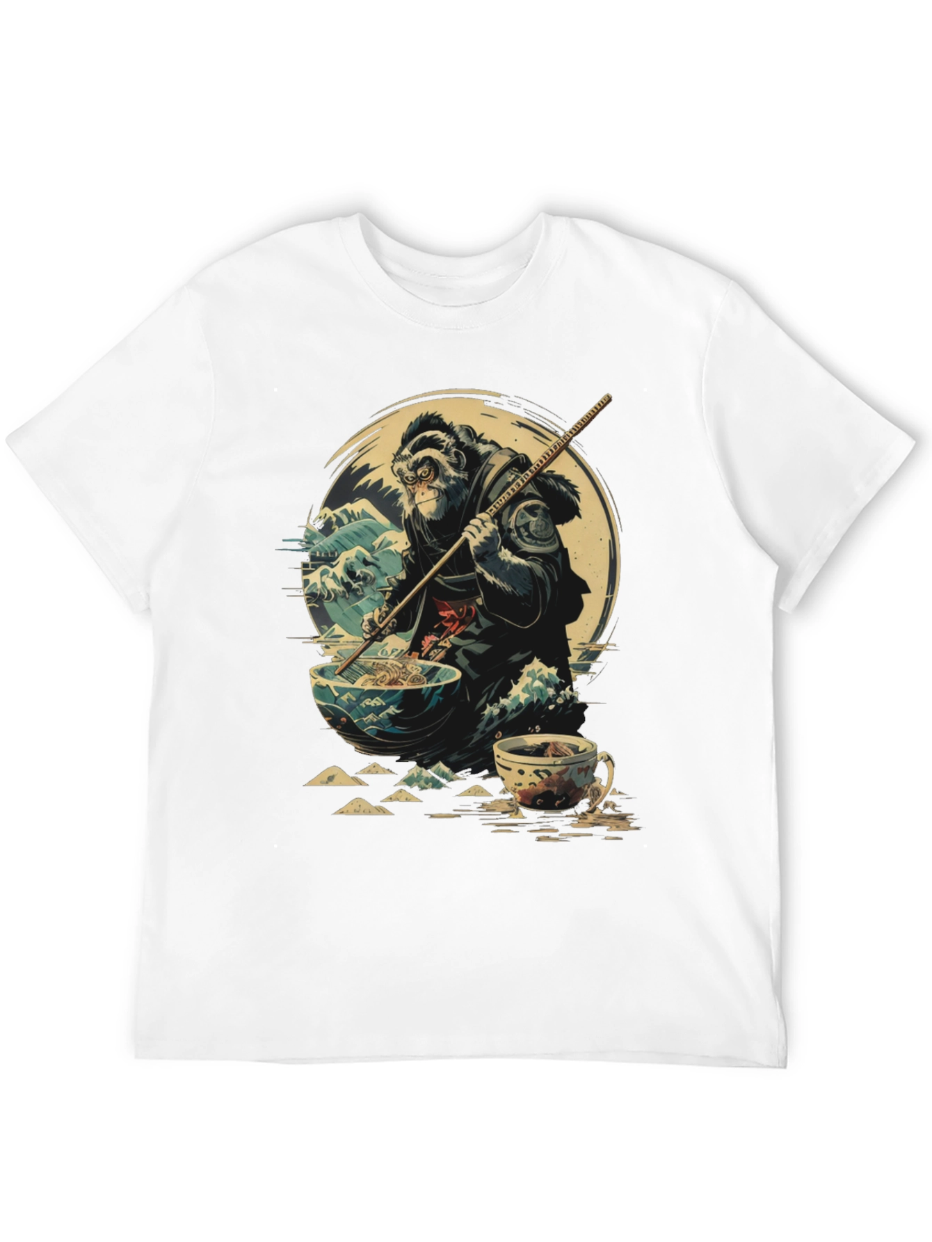 Monkey Ramen Graphic Tee - Unique Anime Style Shirt