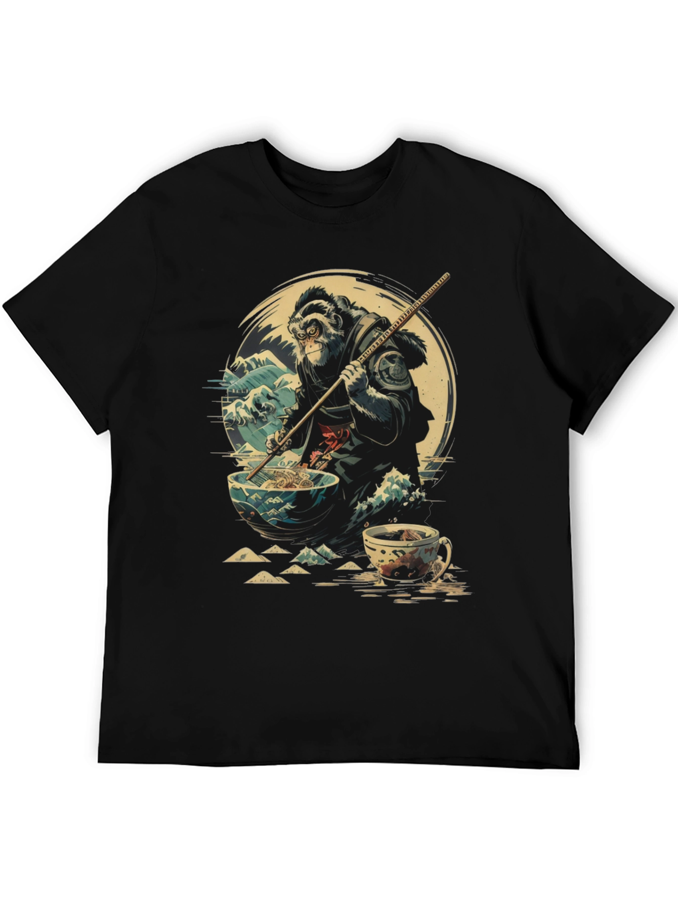 Monkey Ramen Graphic Tee - Unique Anime Style Shirt