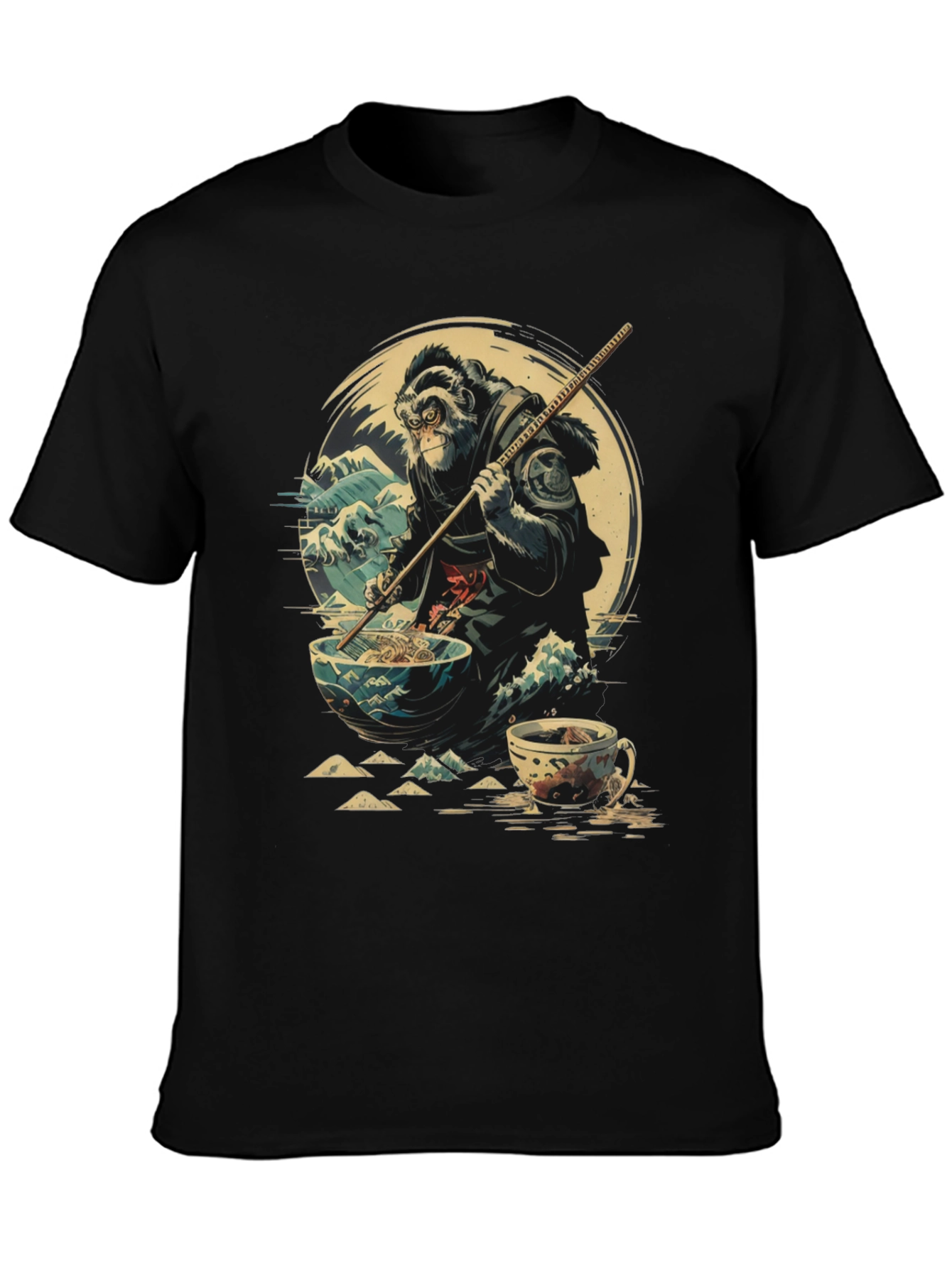 Monkey Ramen Graphic Tee - Unique Anime Style Shirt