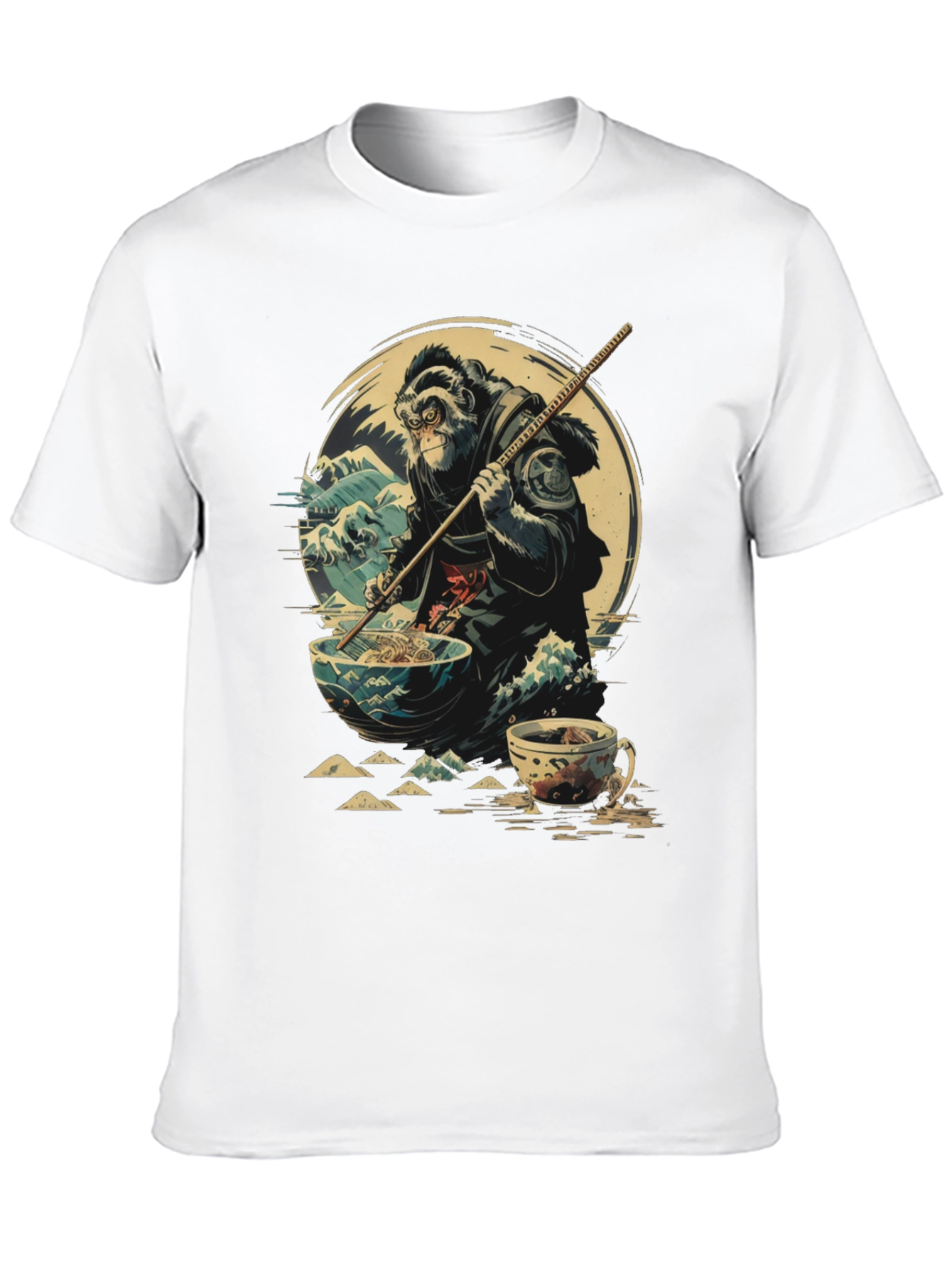 Monkey Ramen Graphic Tee - Unique Anime Style Shirt