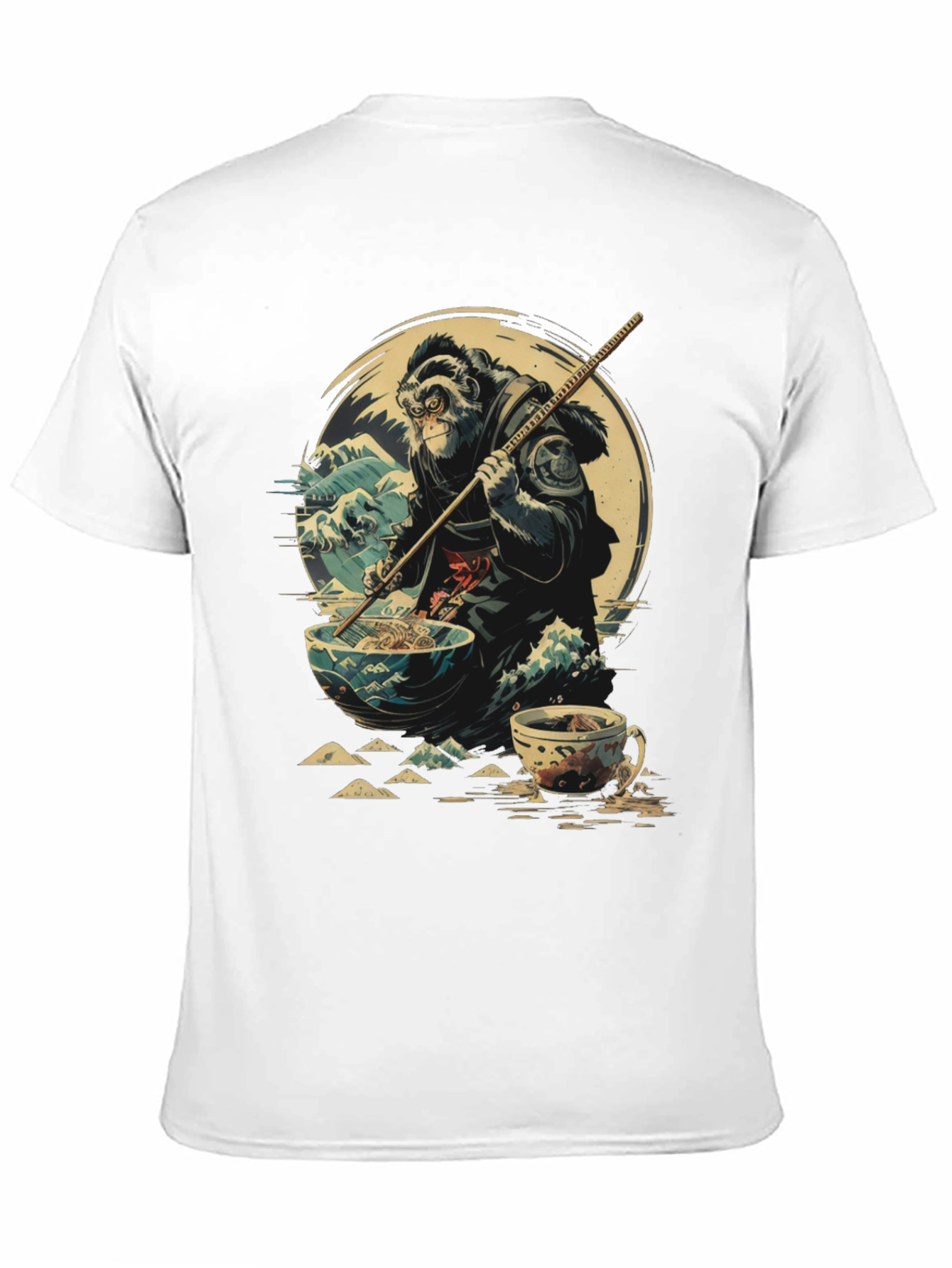 Monkey Ramen Graphic Tee - Unique Anime Style Shirt