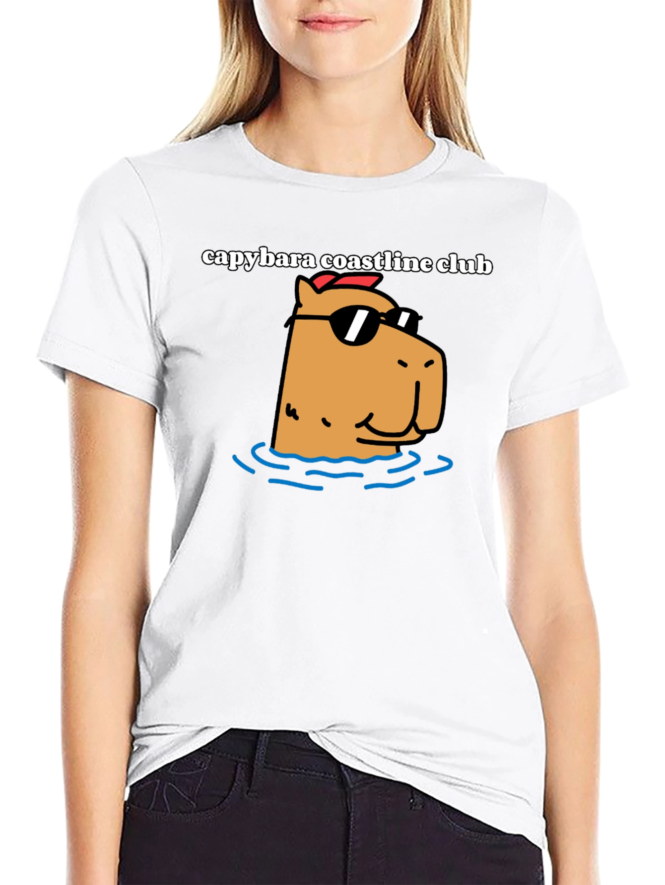 Capybara Coastline Club Graphic Tee
