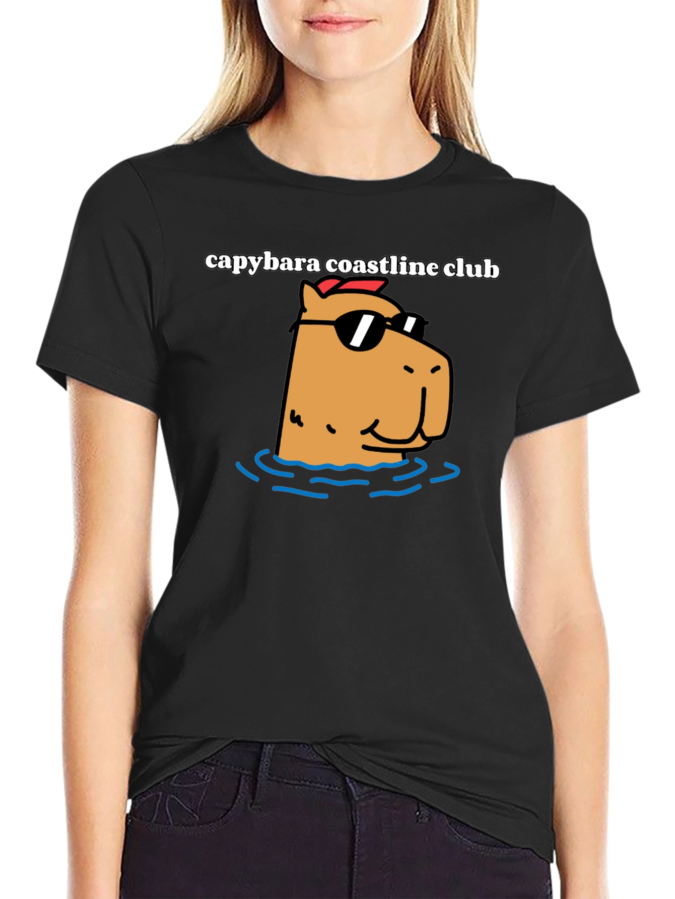 Capybara Coastline Club Graphic Tee