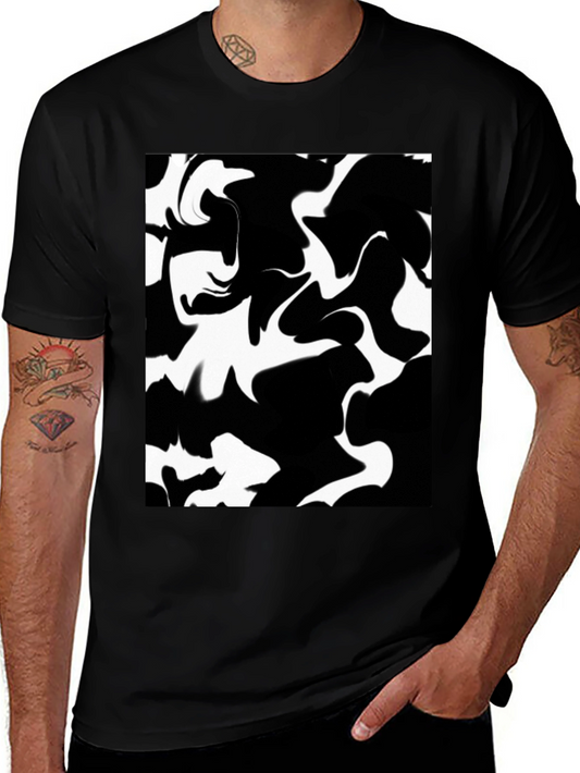 Abstract Black & White Graphic Tee