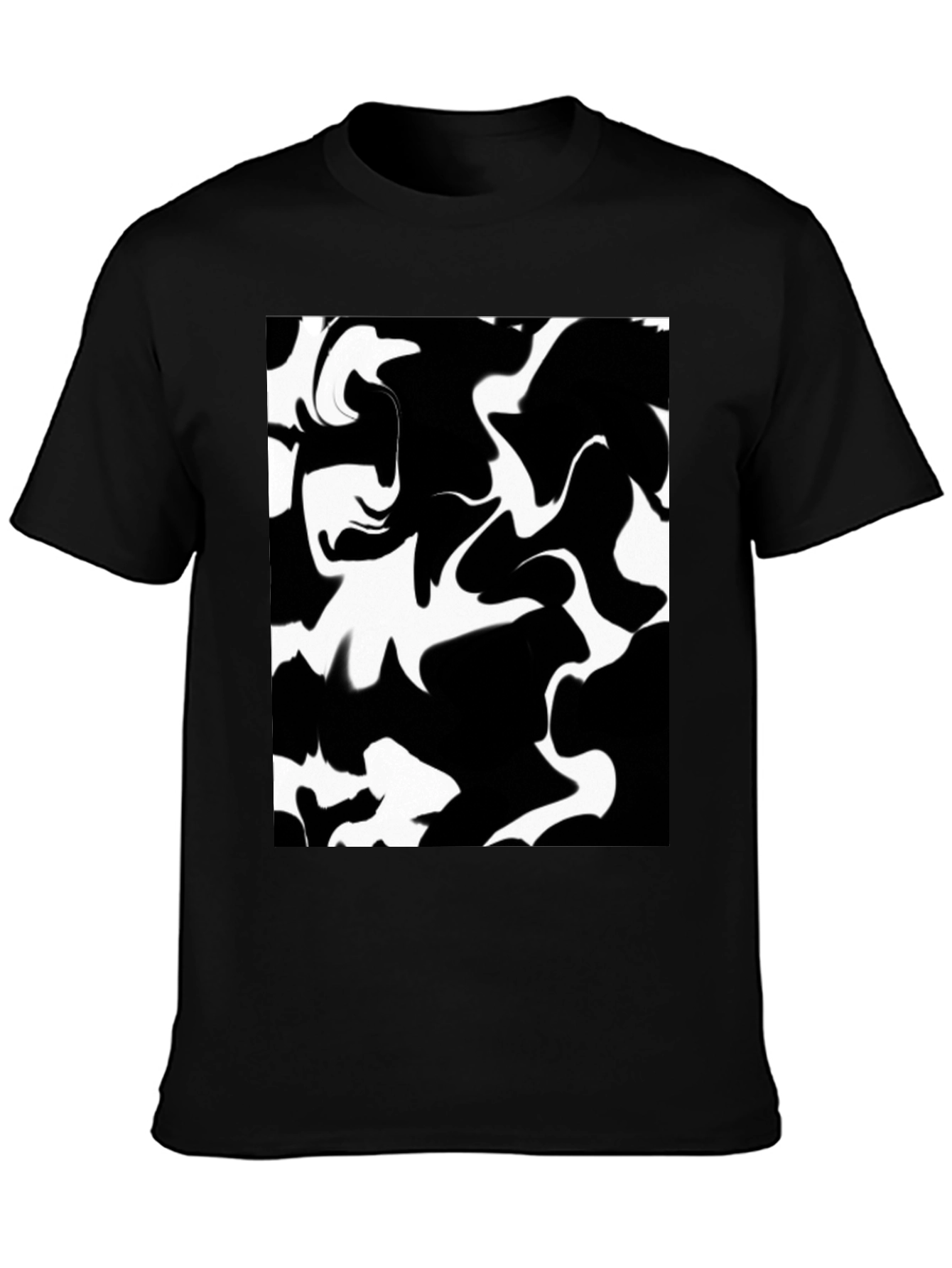 Abstract Black & White Graphic Tee