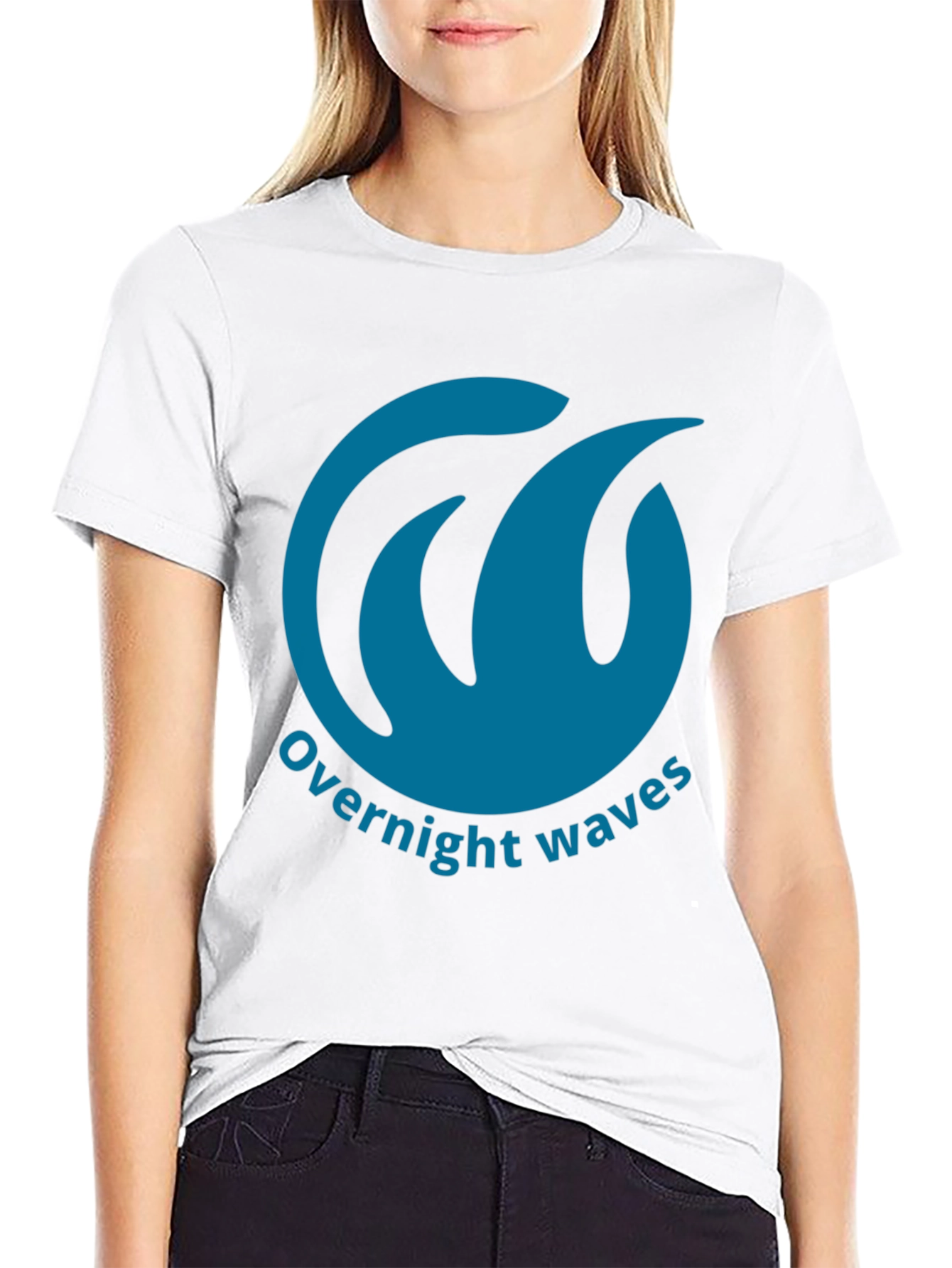 Overnight Waves Graphic Tee - Black