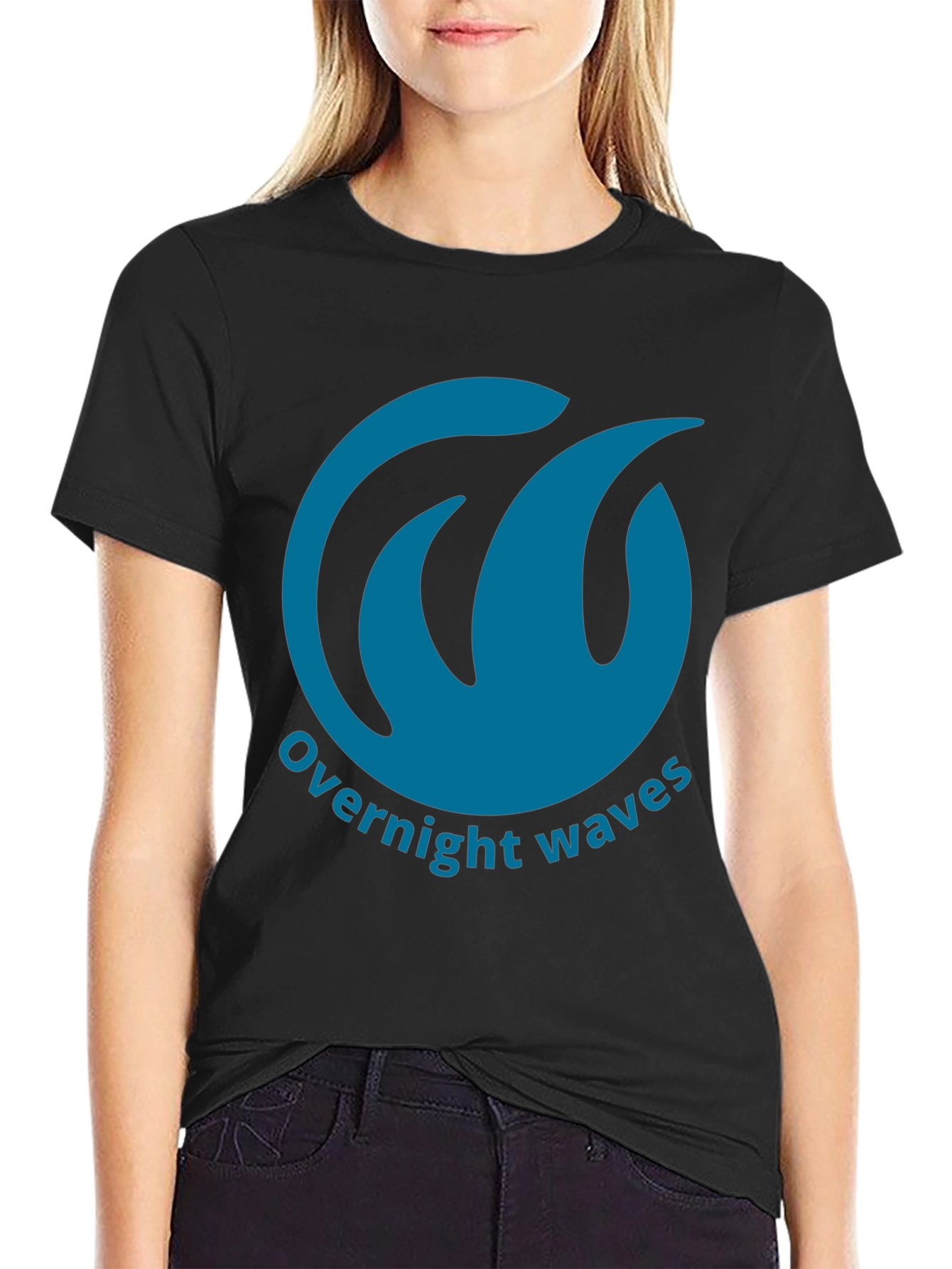 Overnight Waves Graphic Tee - Black