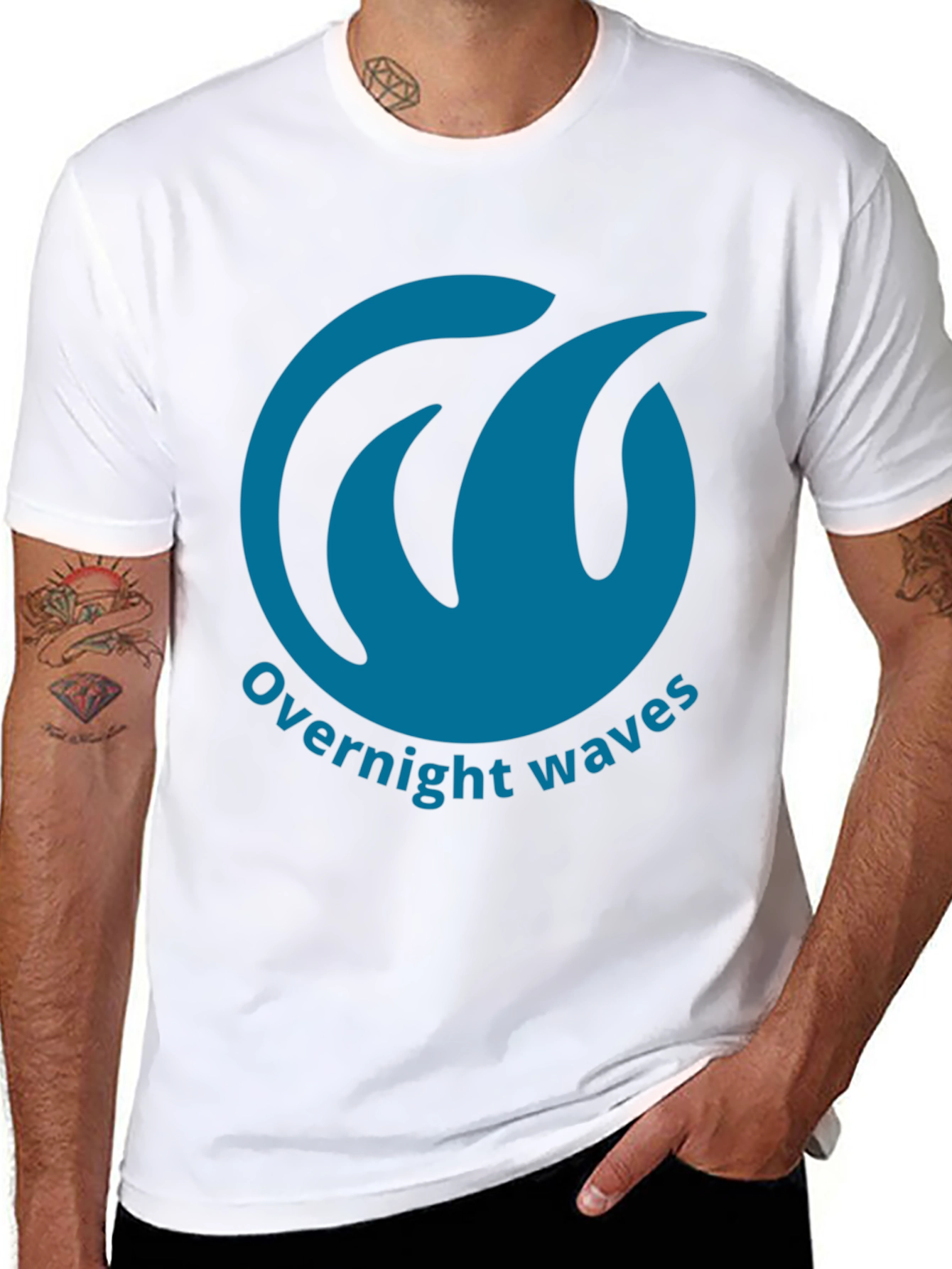 Overnight Waves Graphic Tee - Black