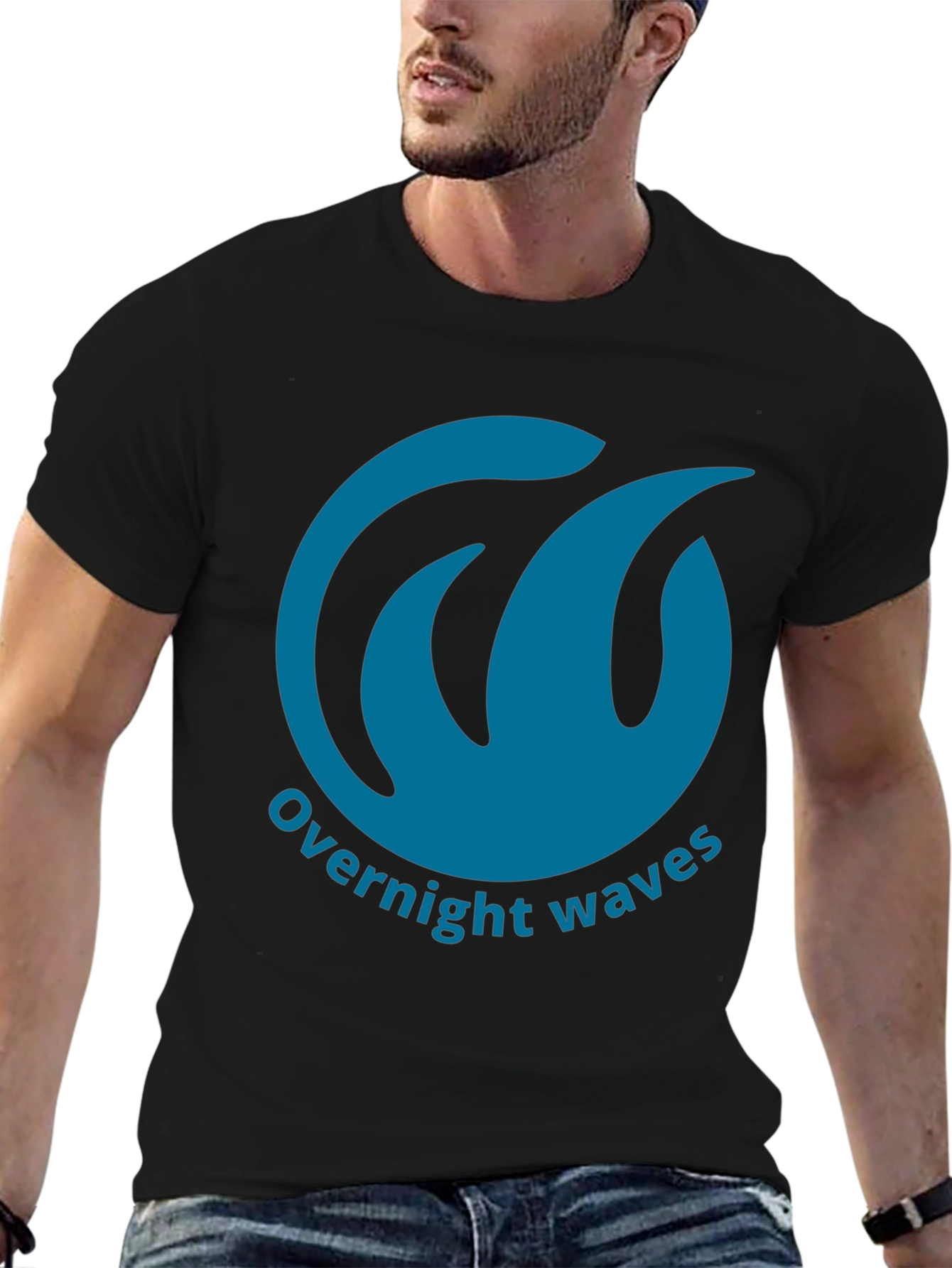 Overnight Waves Graphic Tee - Black