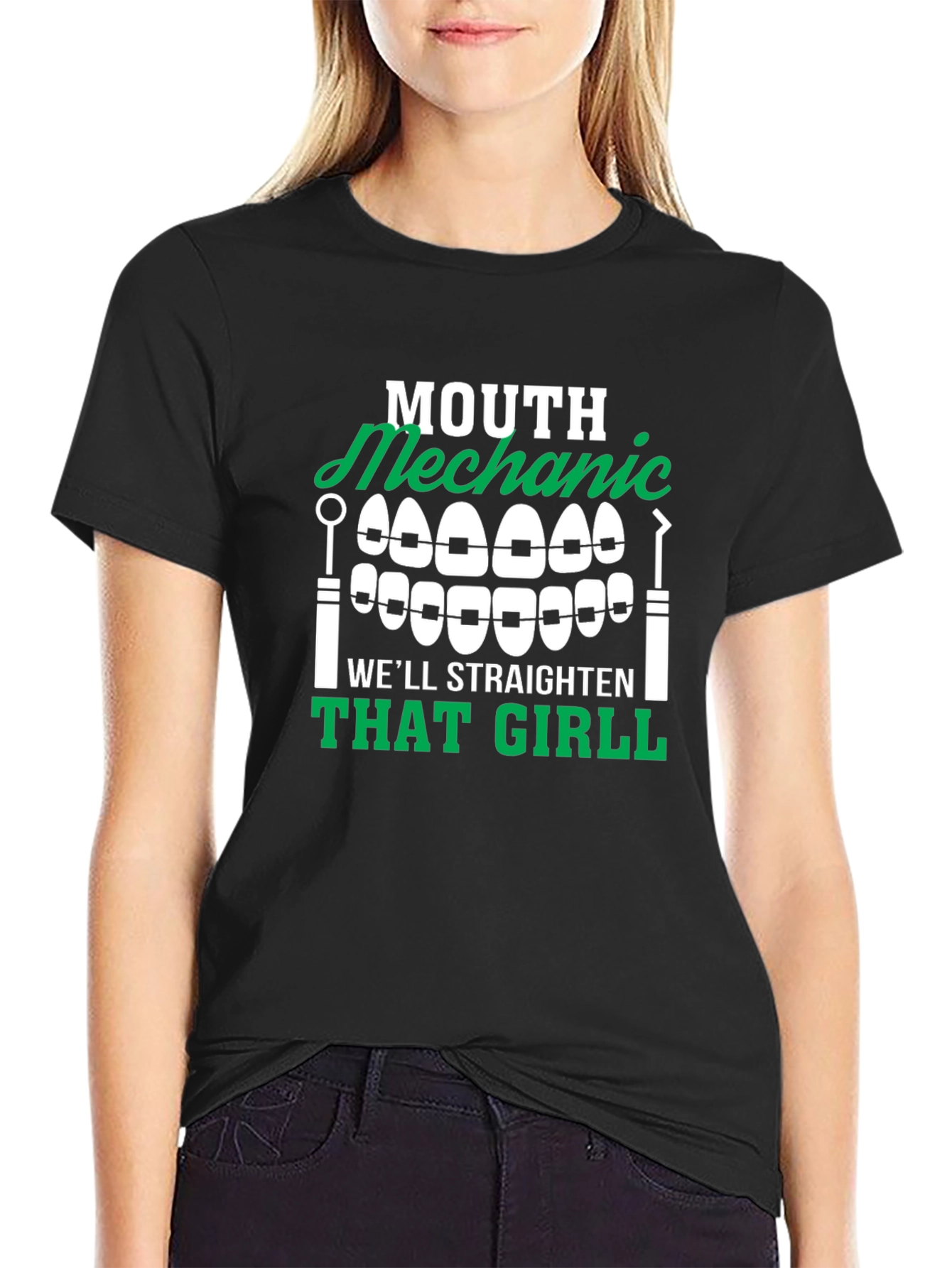 Mouth Mechanic T-Shirt - Straighten That Girl Funny Tee