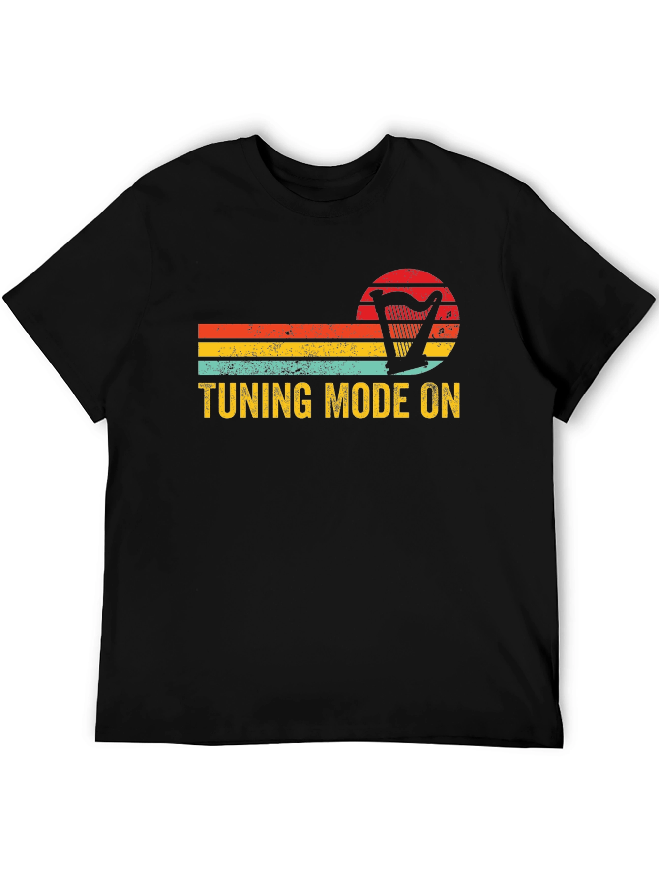 Tuning Mode On Harp Retro T-Shirt - Musician Gift