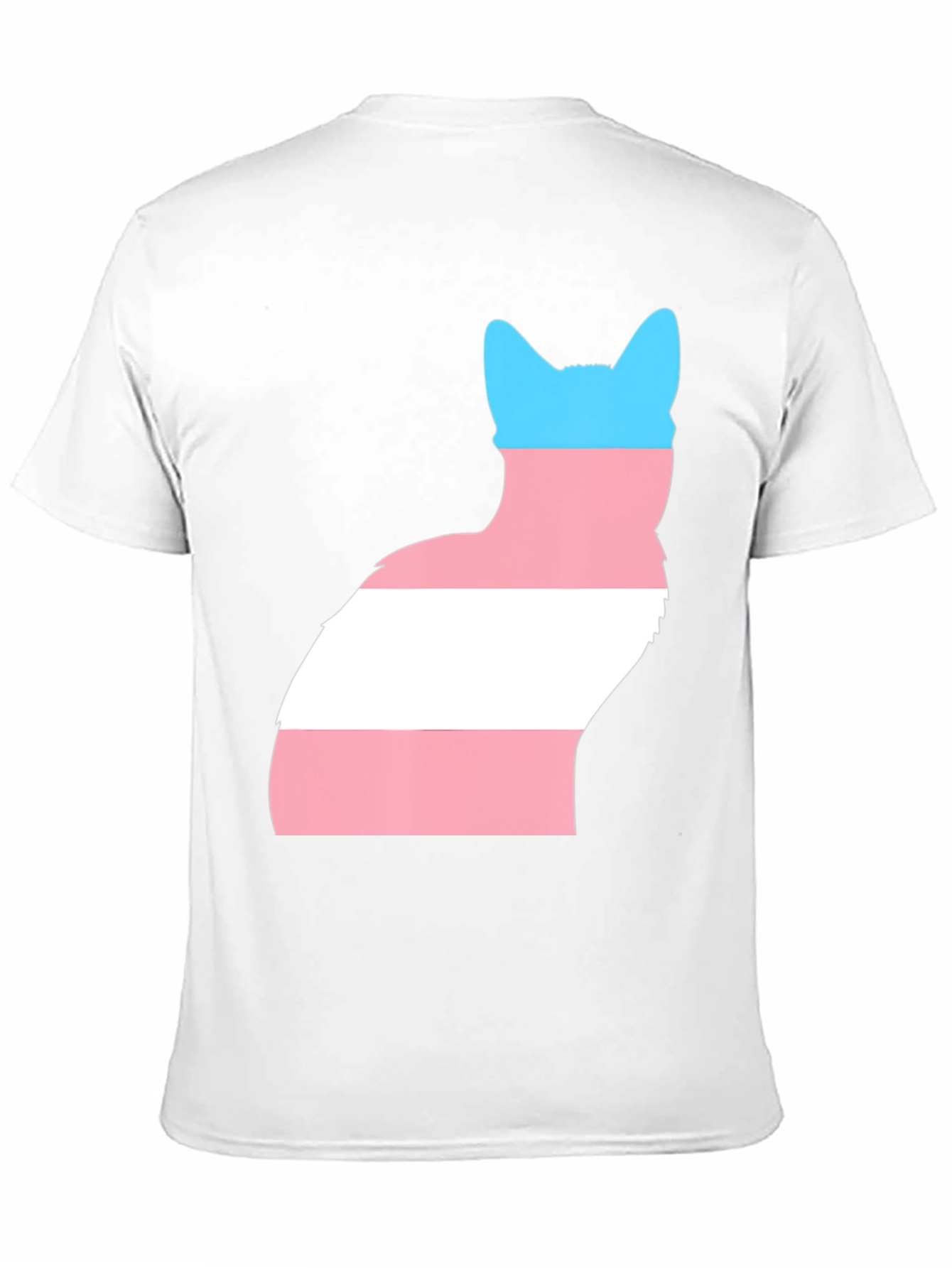 Transgender Pride Cat T-Shirt - Black