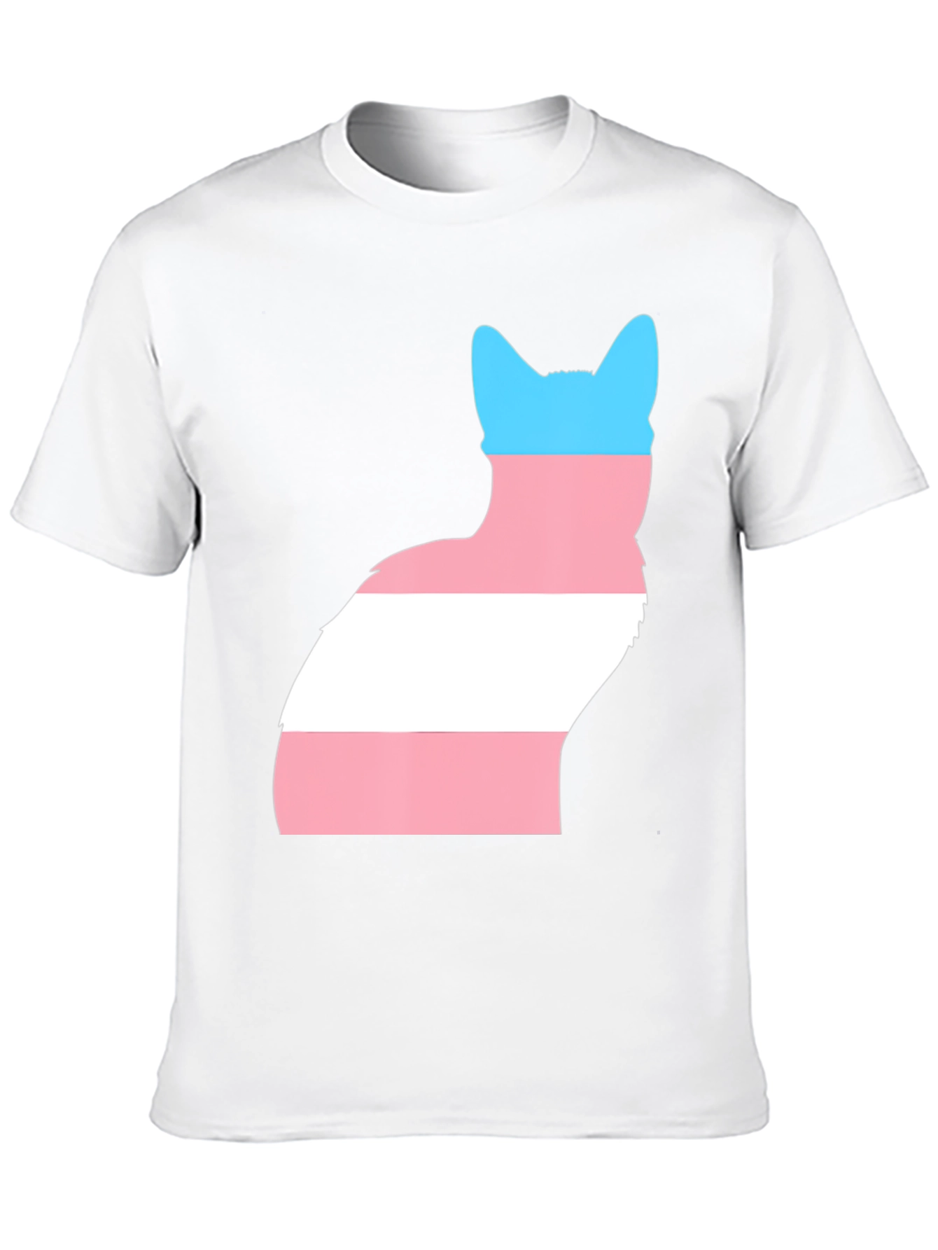 Transgender Pride Cat T-Shirt - Black