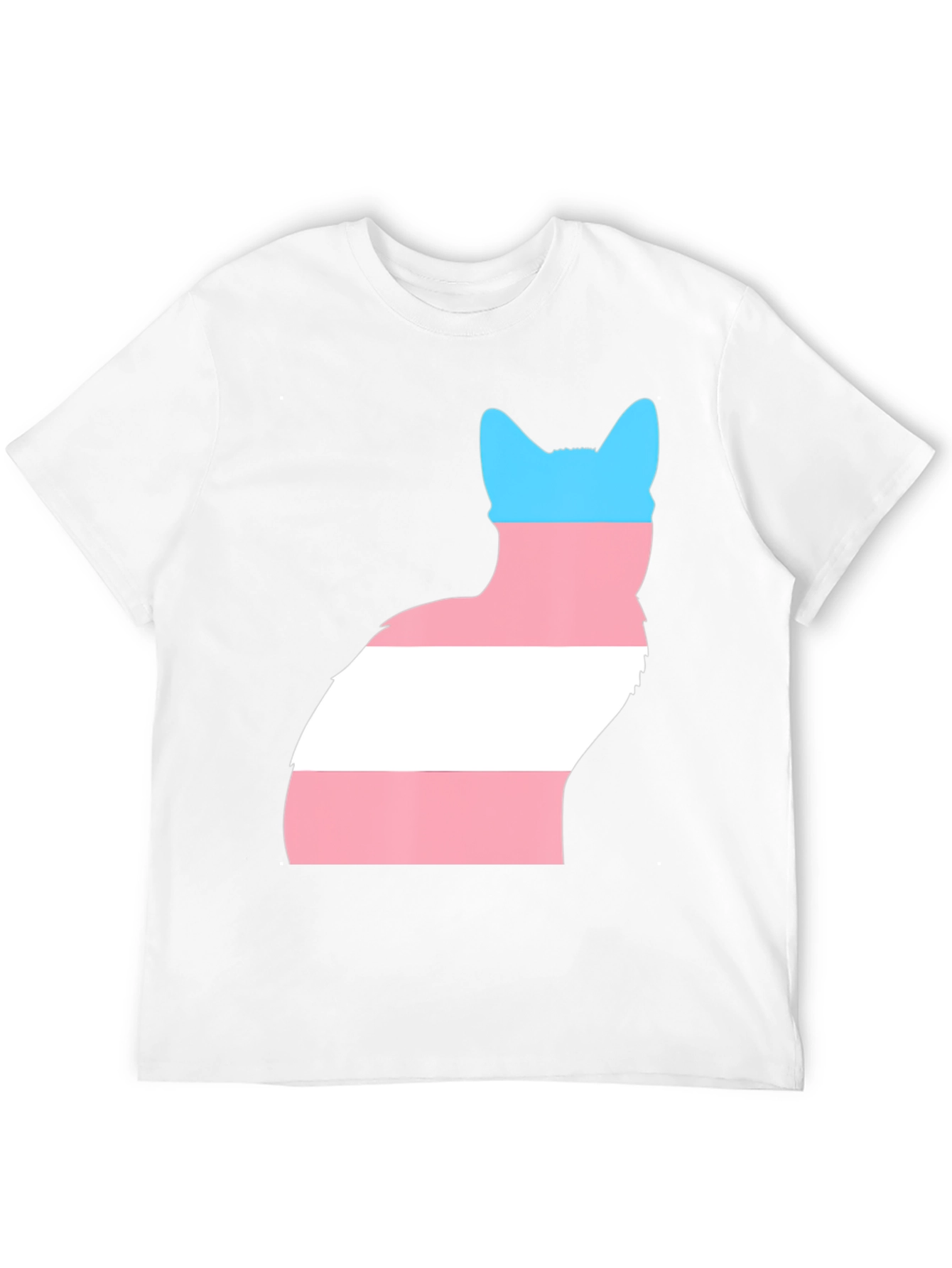 Transgender Pride Cat T-Shirt - Black