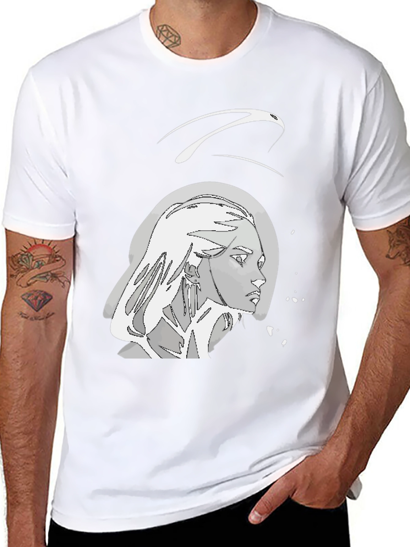 Modern Art Graphic Tee - Edgy Style