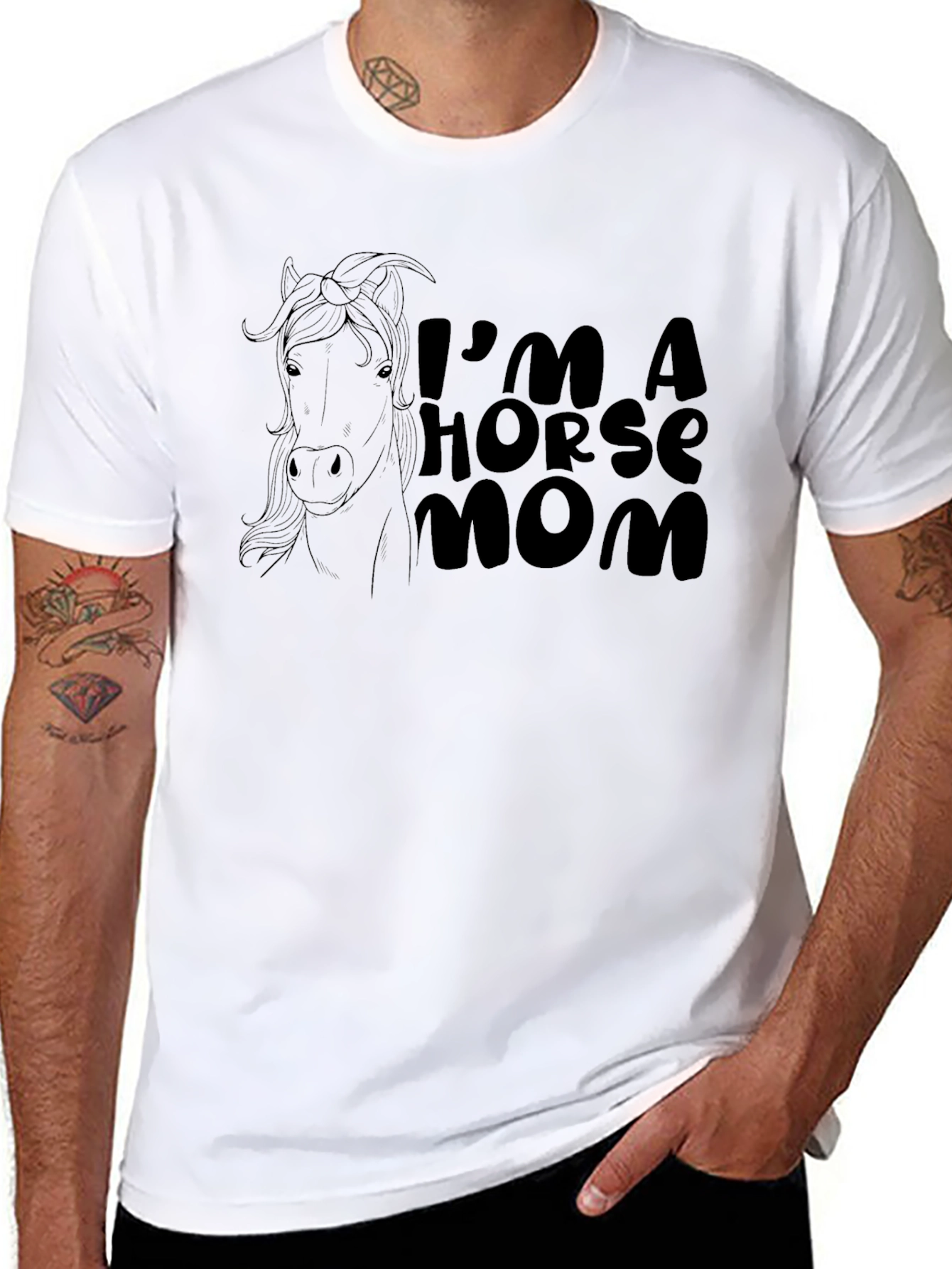 Im A Horse Mom T-Shirt - Novelty Tee