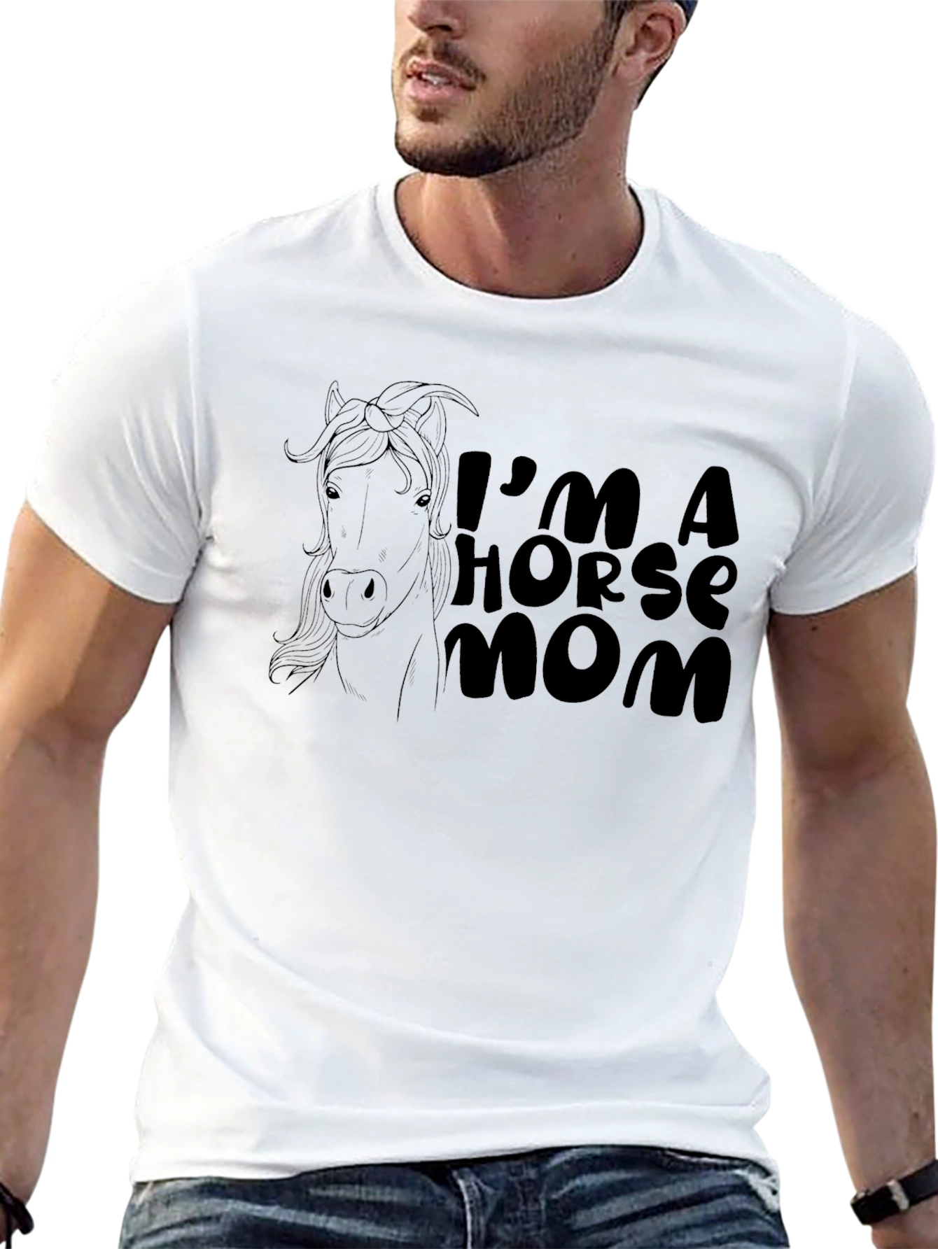 Im A Horse Mom T-Shirt - Novelty Tee
