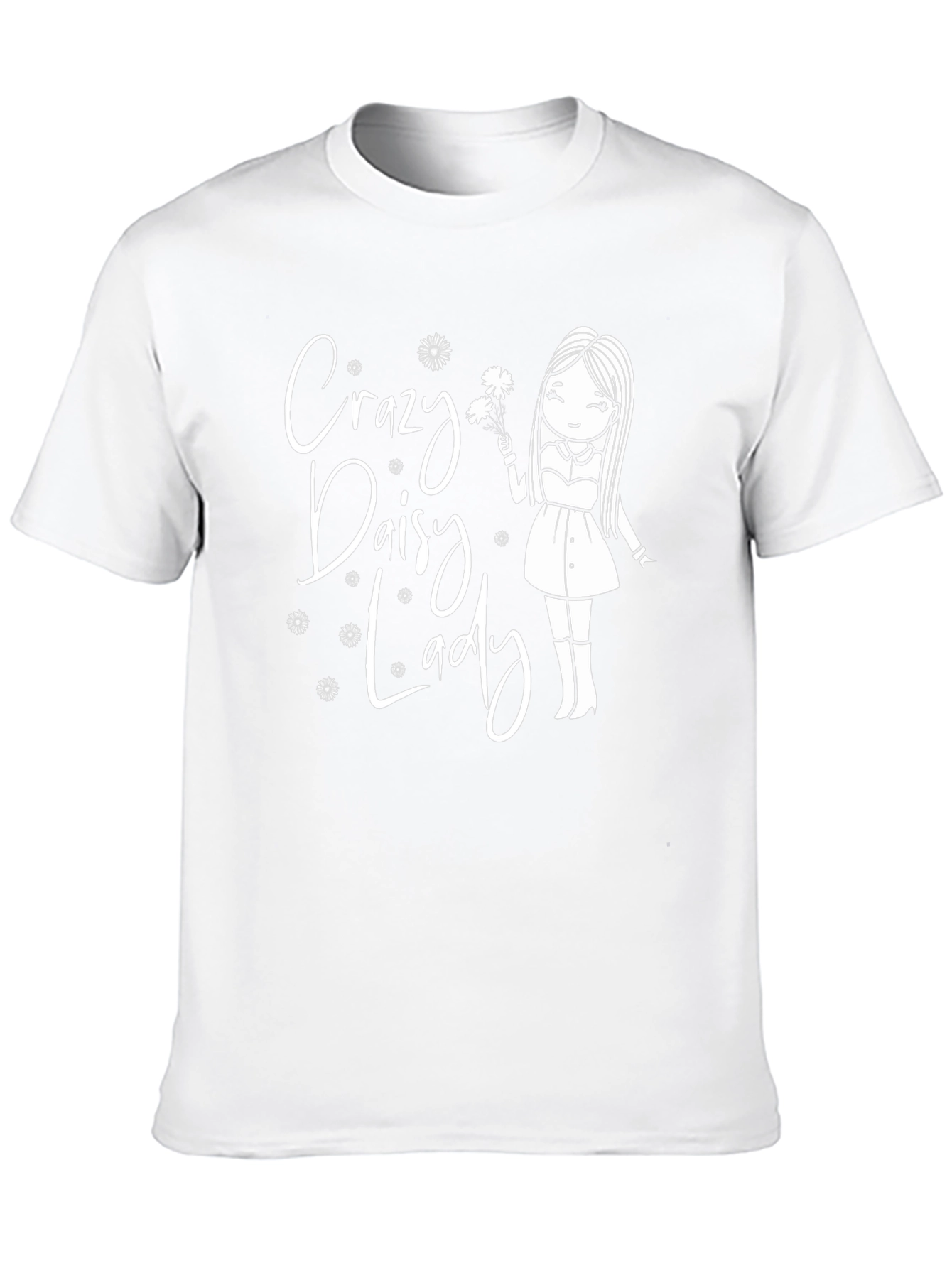 Crazy Daisy Lady Graphic T-Shirt - Black
