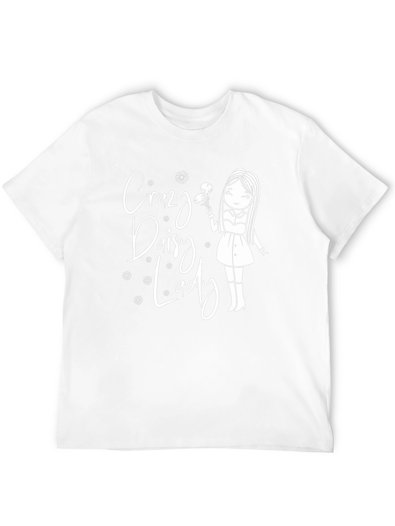 Crazy Daisy Lady Graphic T-Shirt - Black