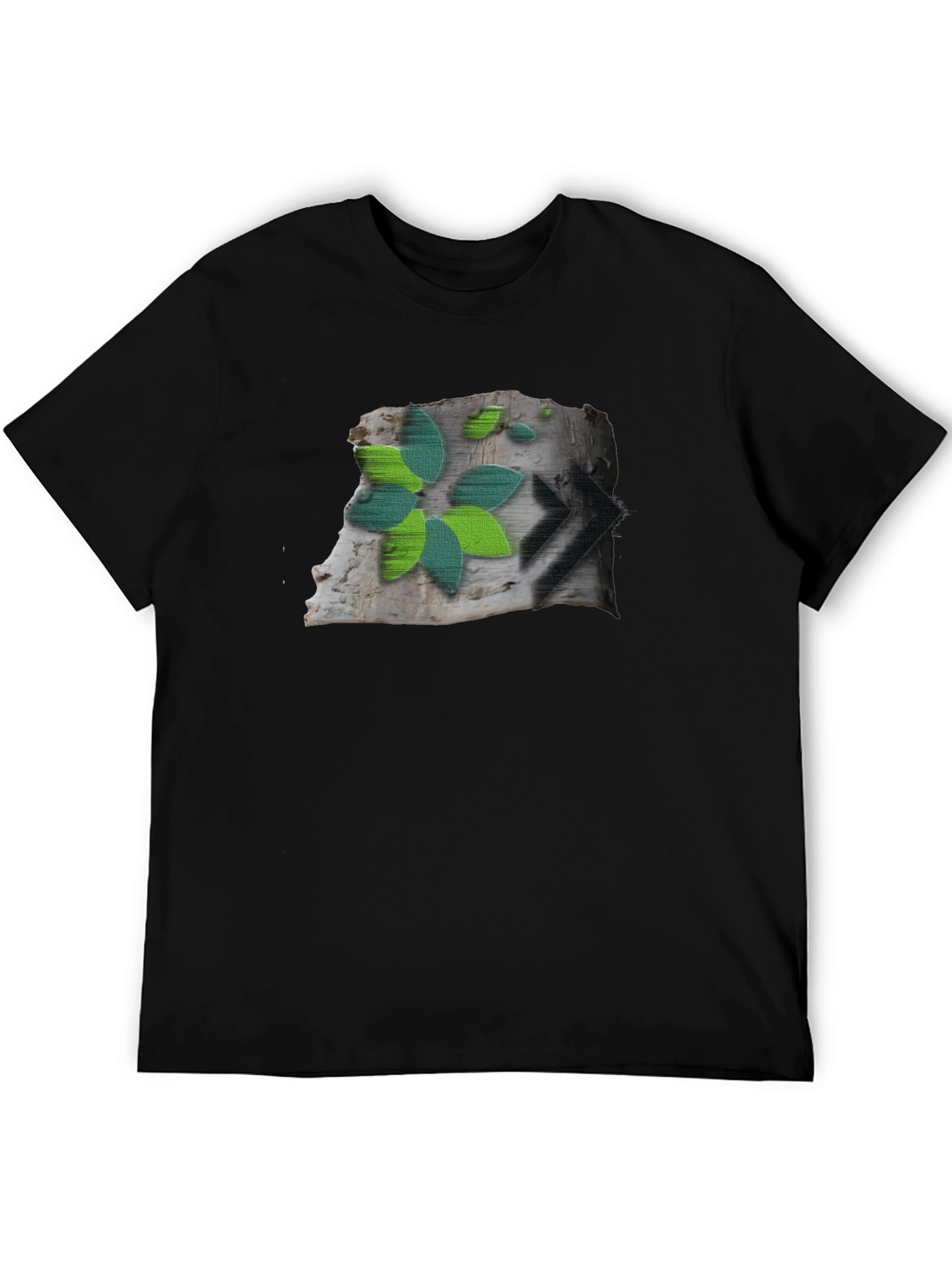 Nature Graphic Black T-Shirt