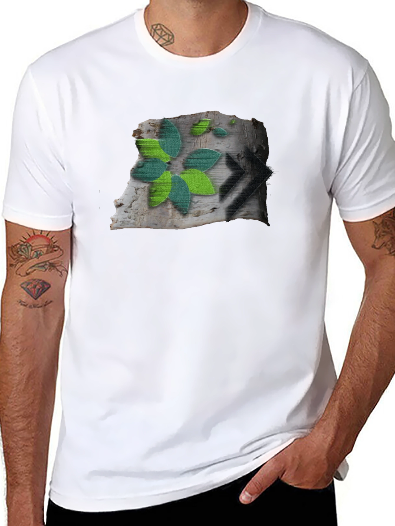 Nature Graphic Black T-Shirt