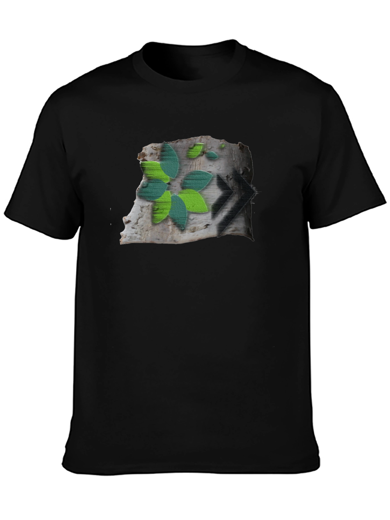 Nature Graphic Black T-Shirt