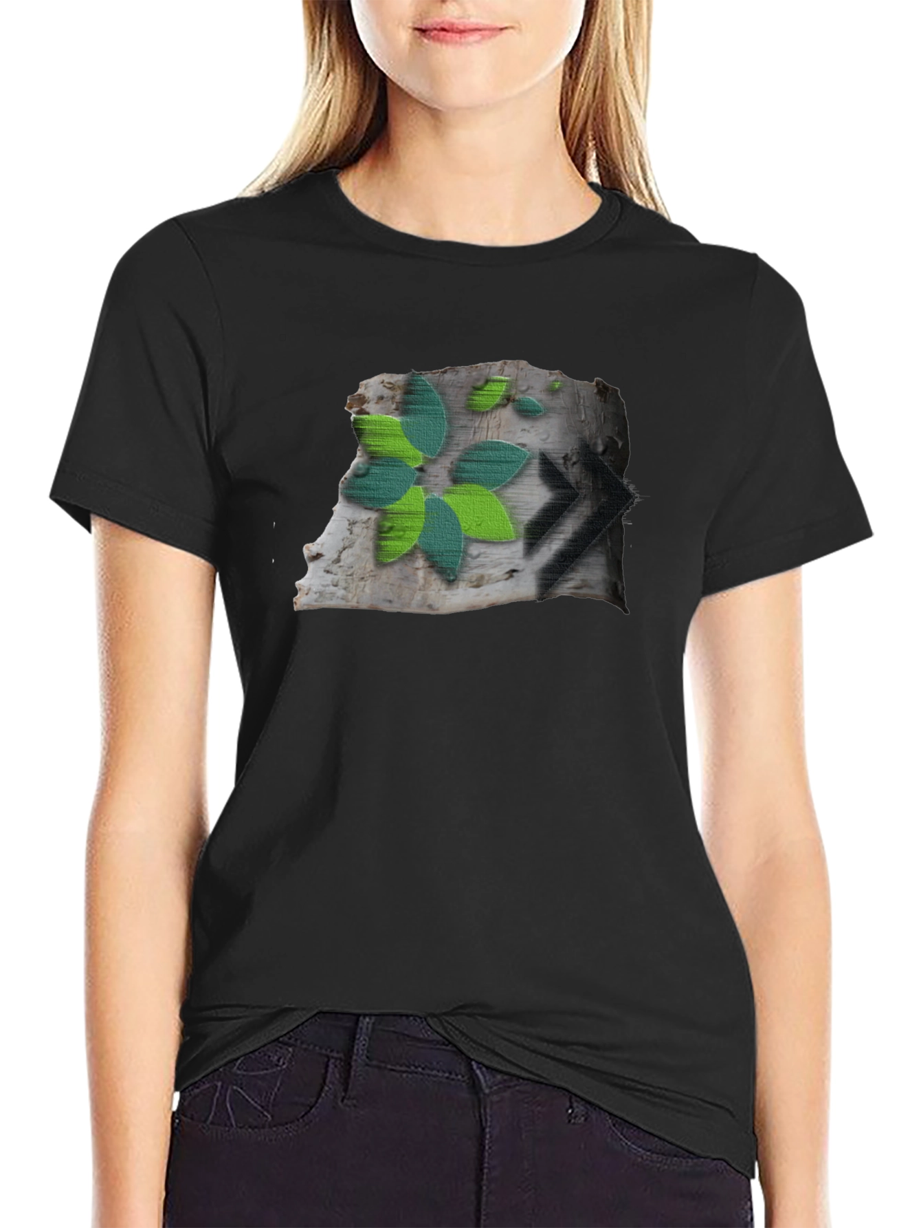 Nature Graphic Black T-Shirt