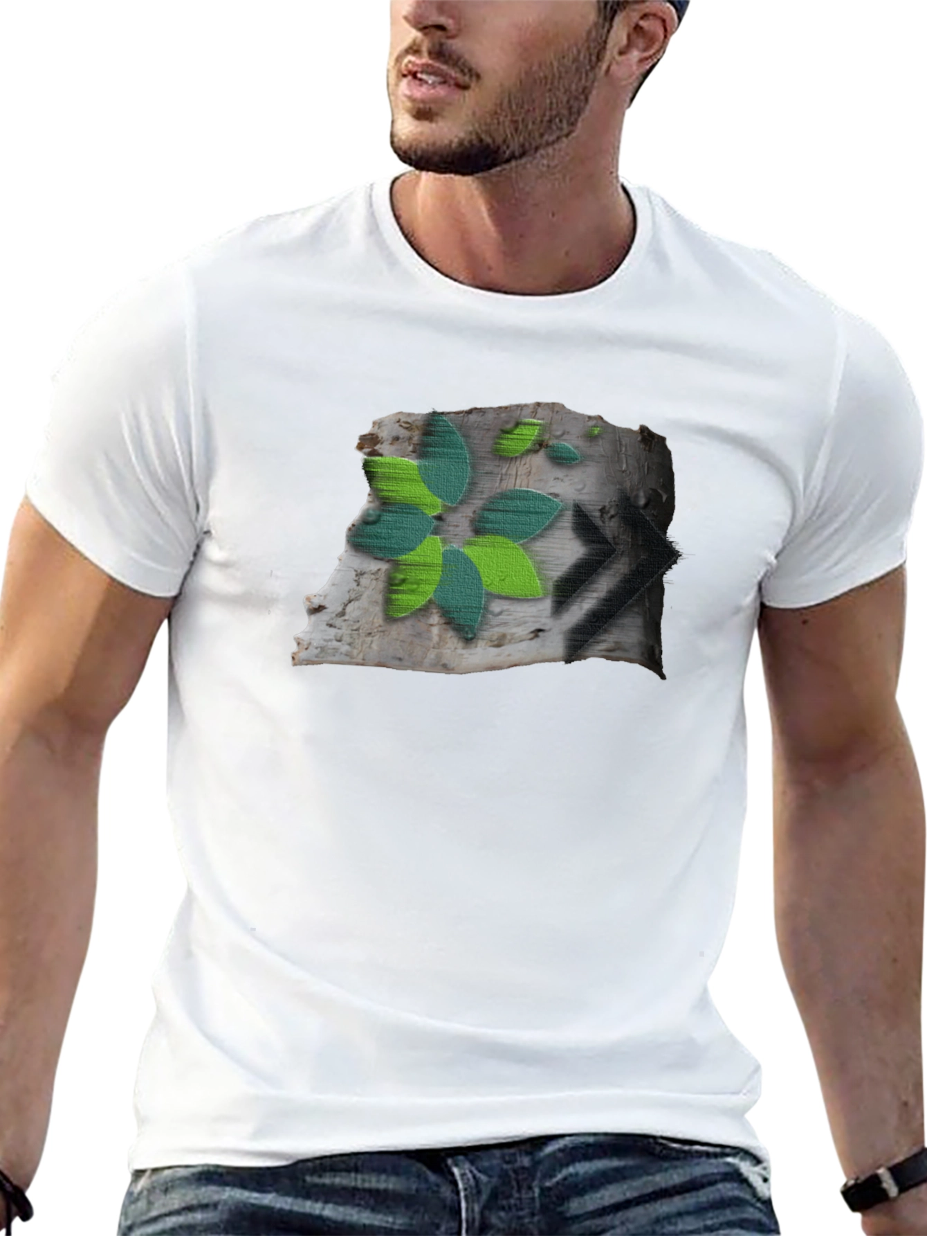Nature Graphic Black T-Shirt