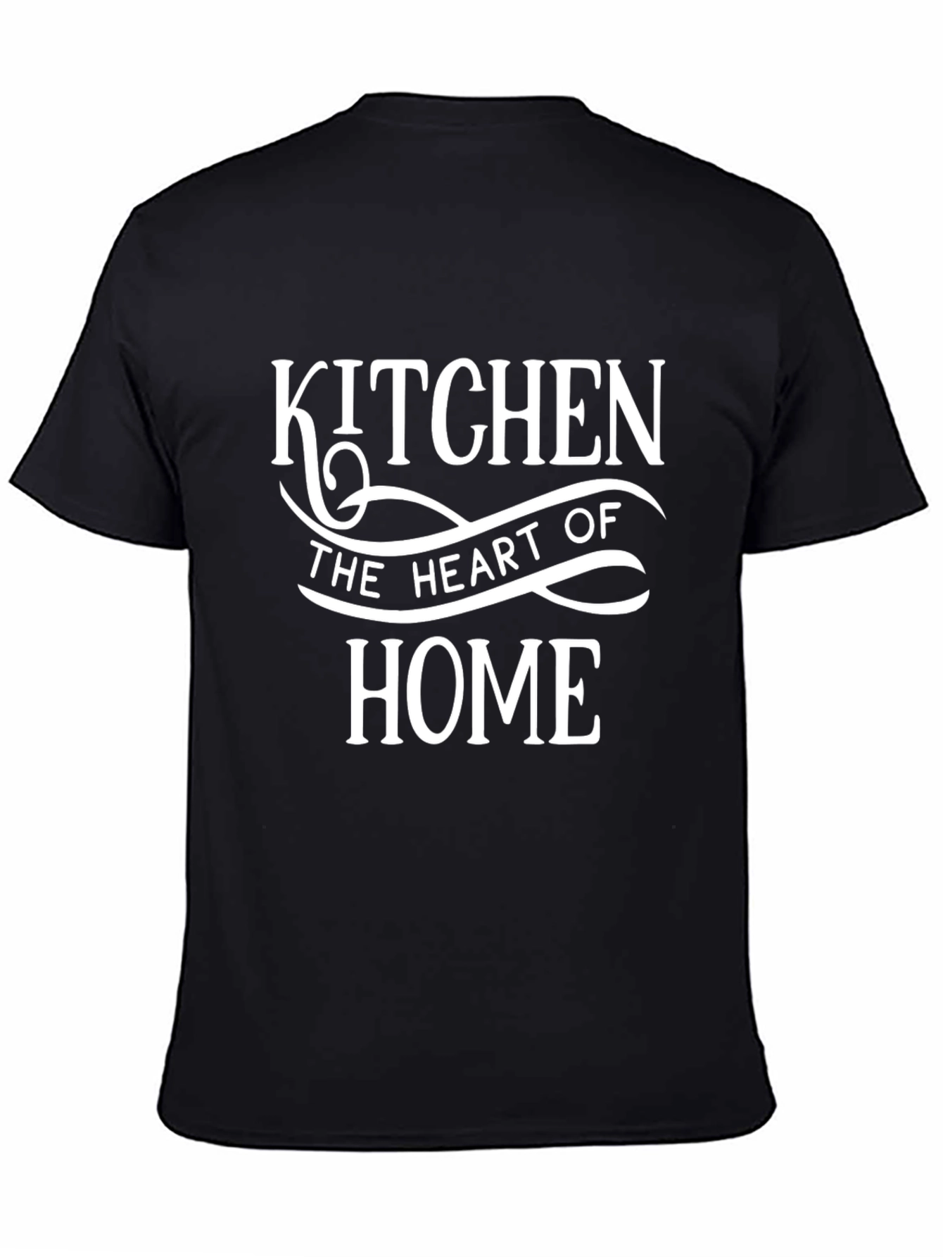 Kitchen Heart of Home Black Crewneck T-shirt