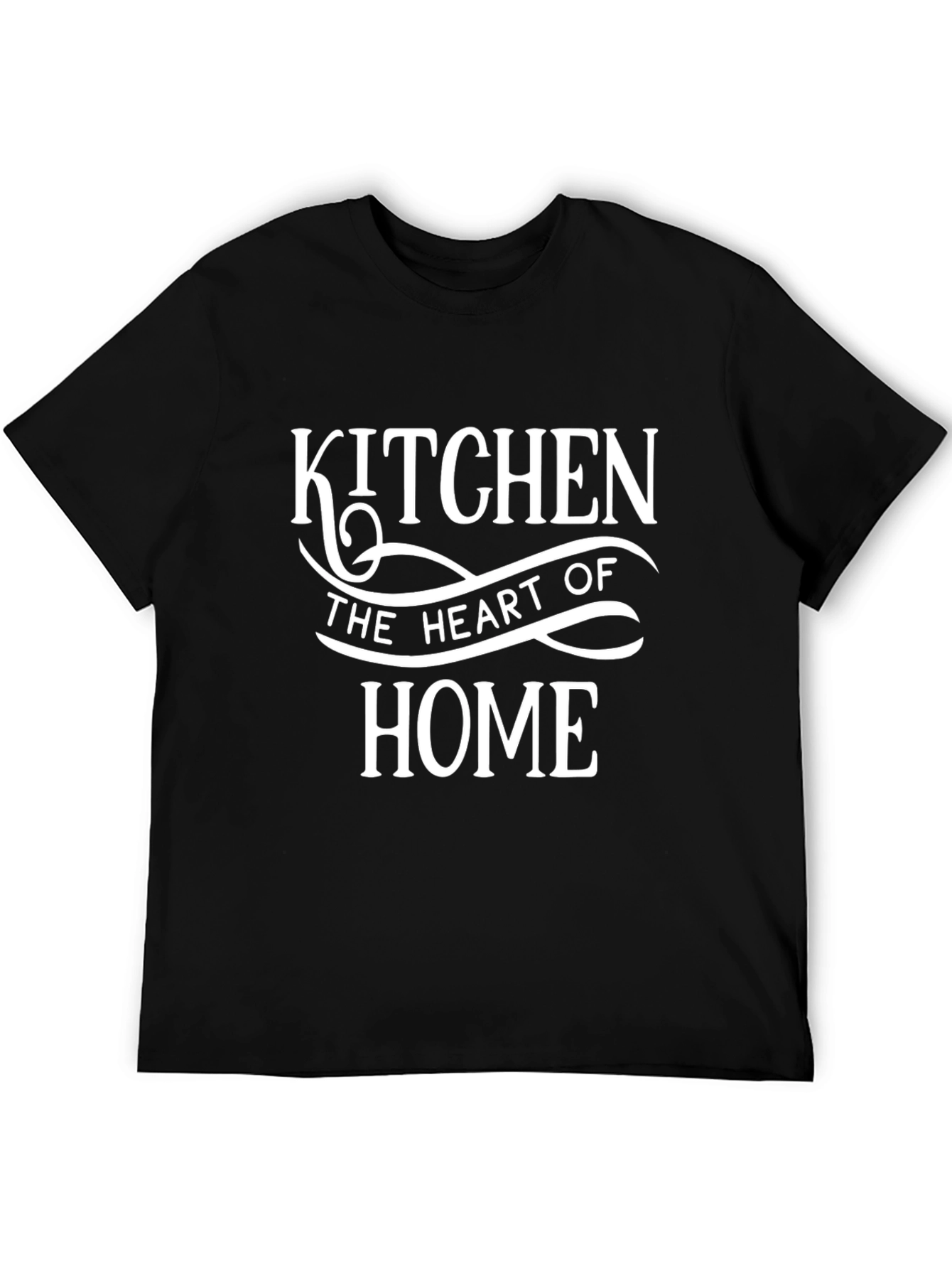 Kitchen Heart of Home Black Crewneck T-shirt