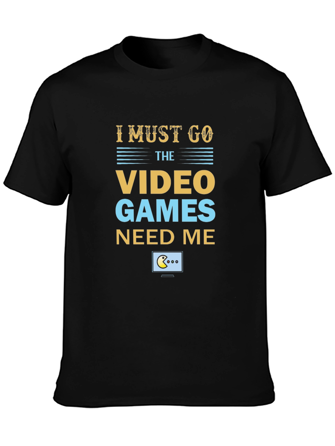 I Must Go Video Games Mens T-Shirt