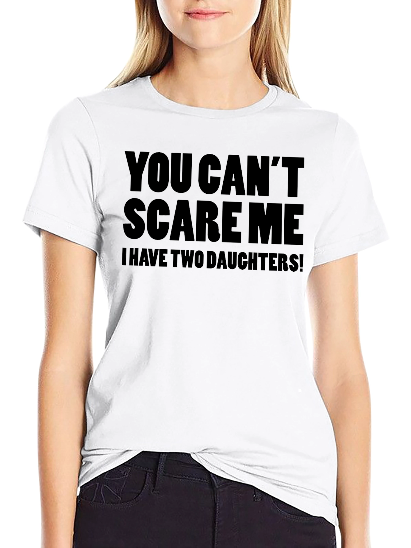 Dads Two Daughters Graphic Tee - Black