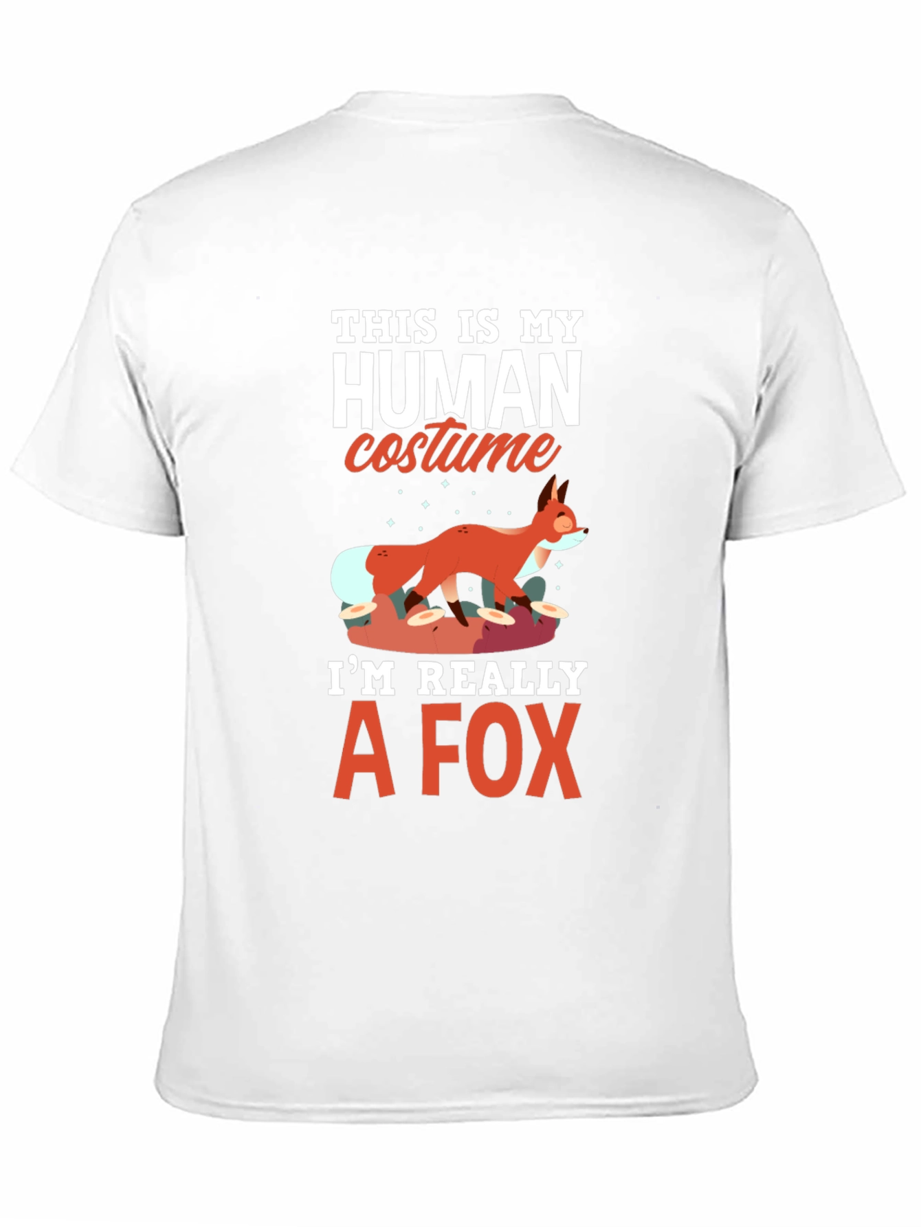 Human Costume Funny Fox Graphic Tee