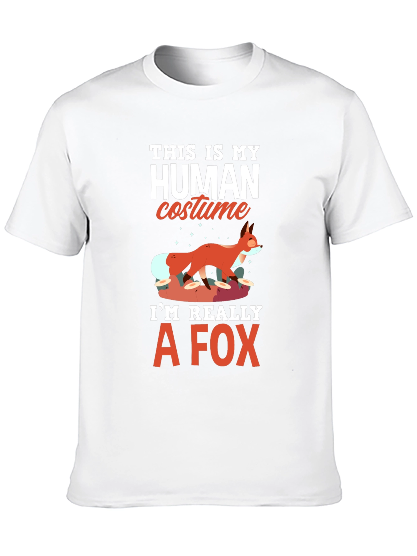 Human Costume Funny Fox Graphic Tee