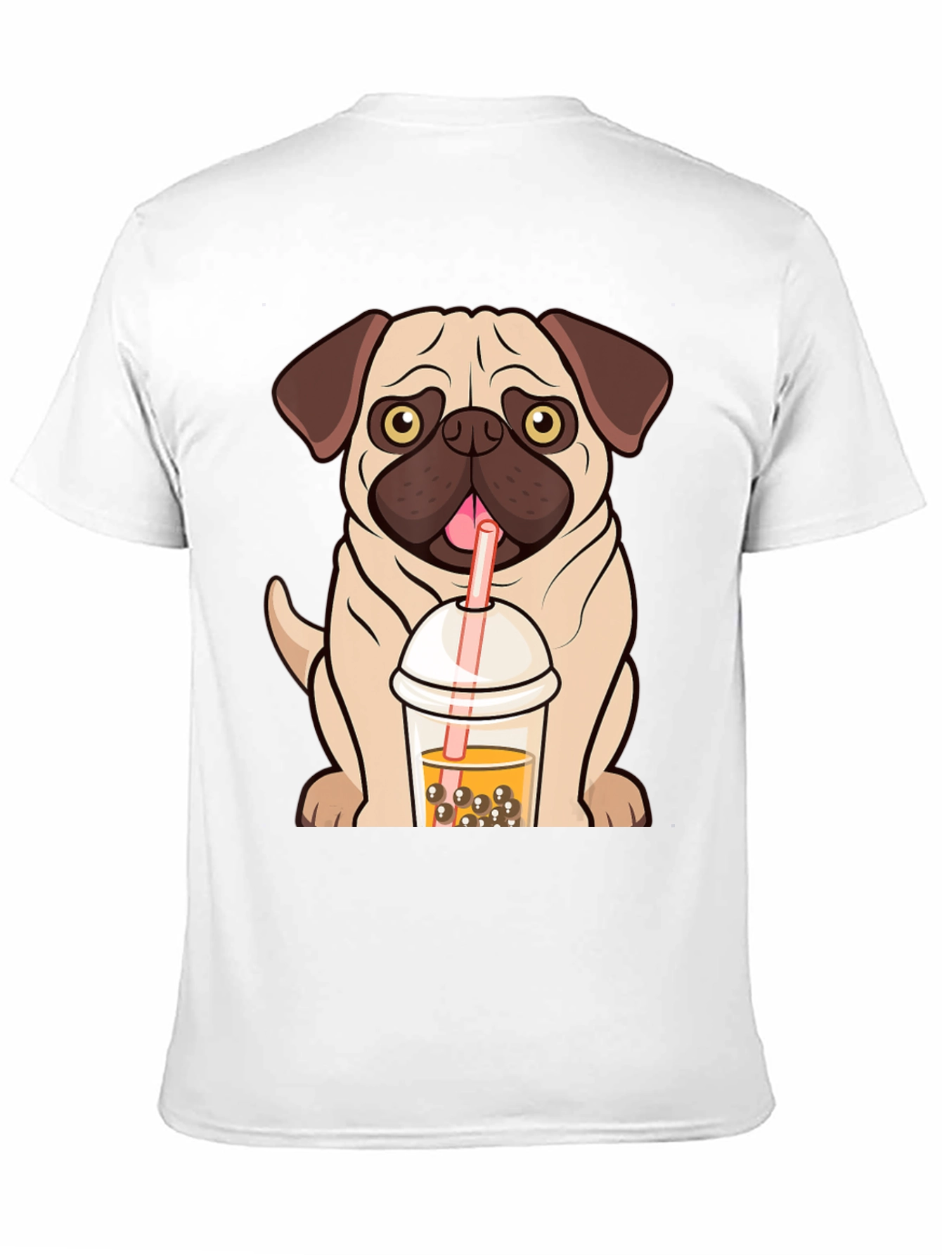 Pug Boba Tea Graphic Tee - Cute Dog T-Shirt