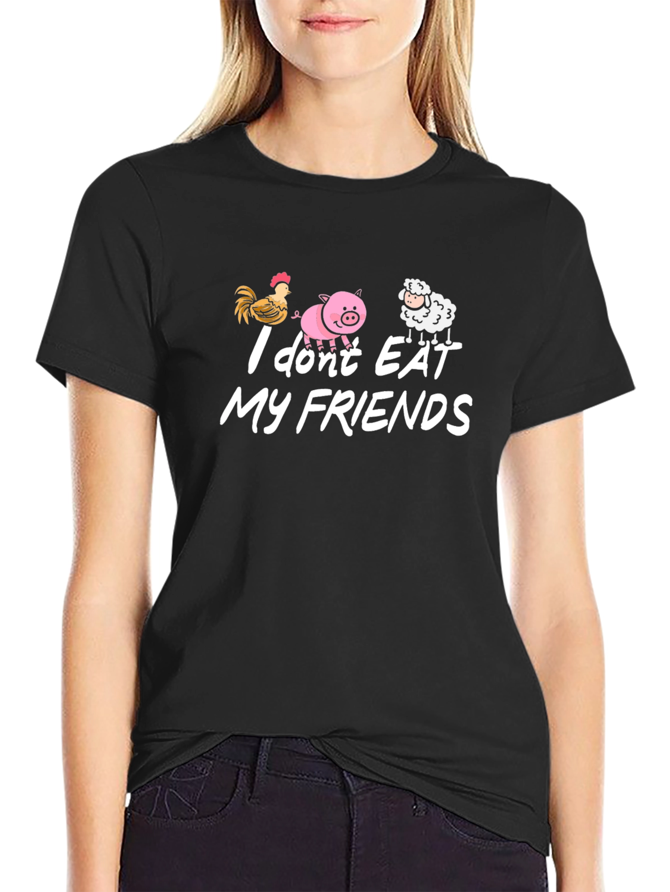 Vegan T-Shirt: I Dont Eat My Friends Tee