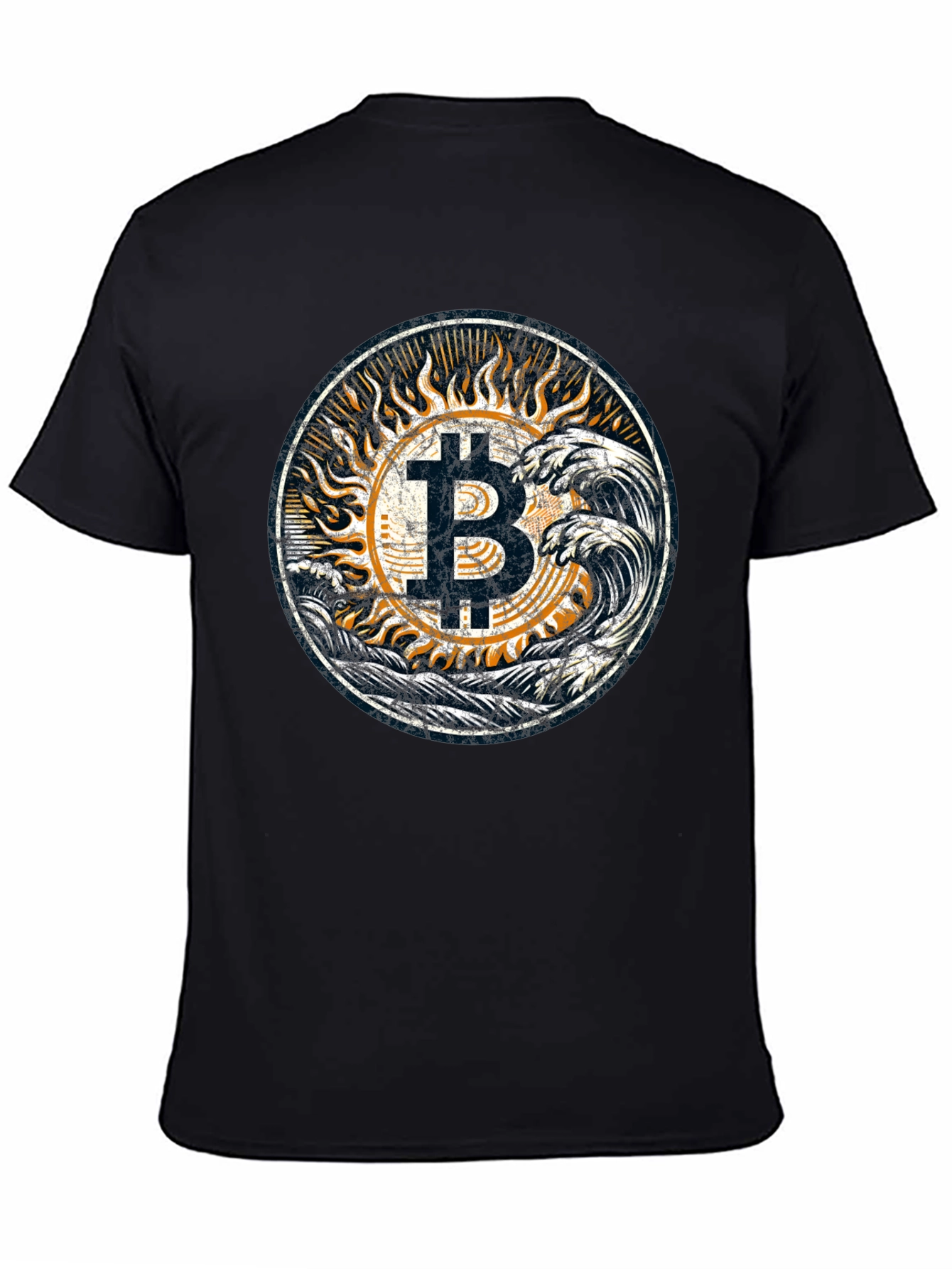 Bitcoin Waves Graphic Tee - Crypto Style