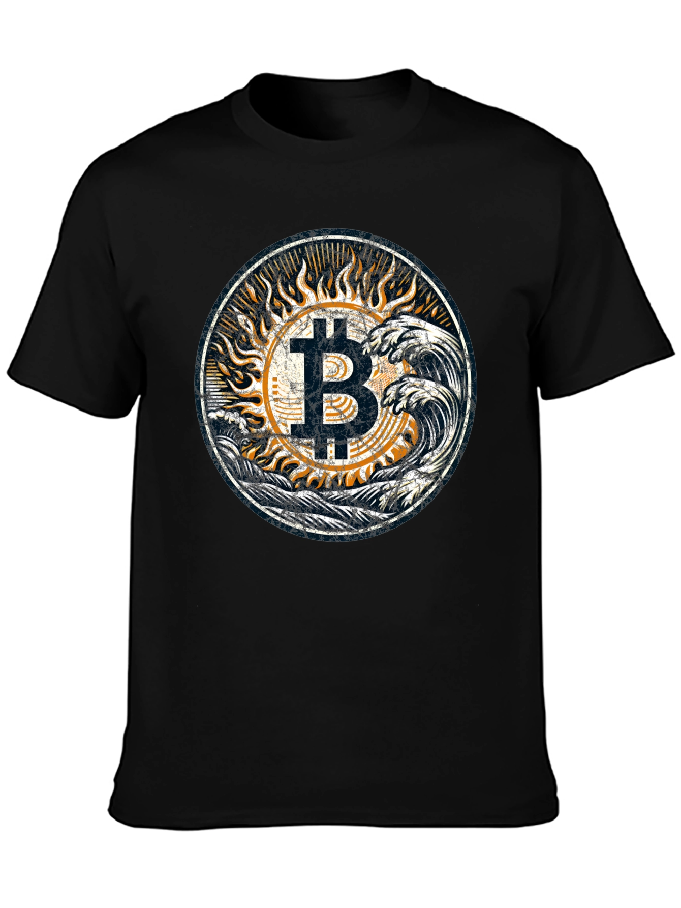 Bitcoin Waves Graphic Tee - Crypto Style