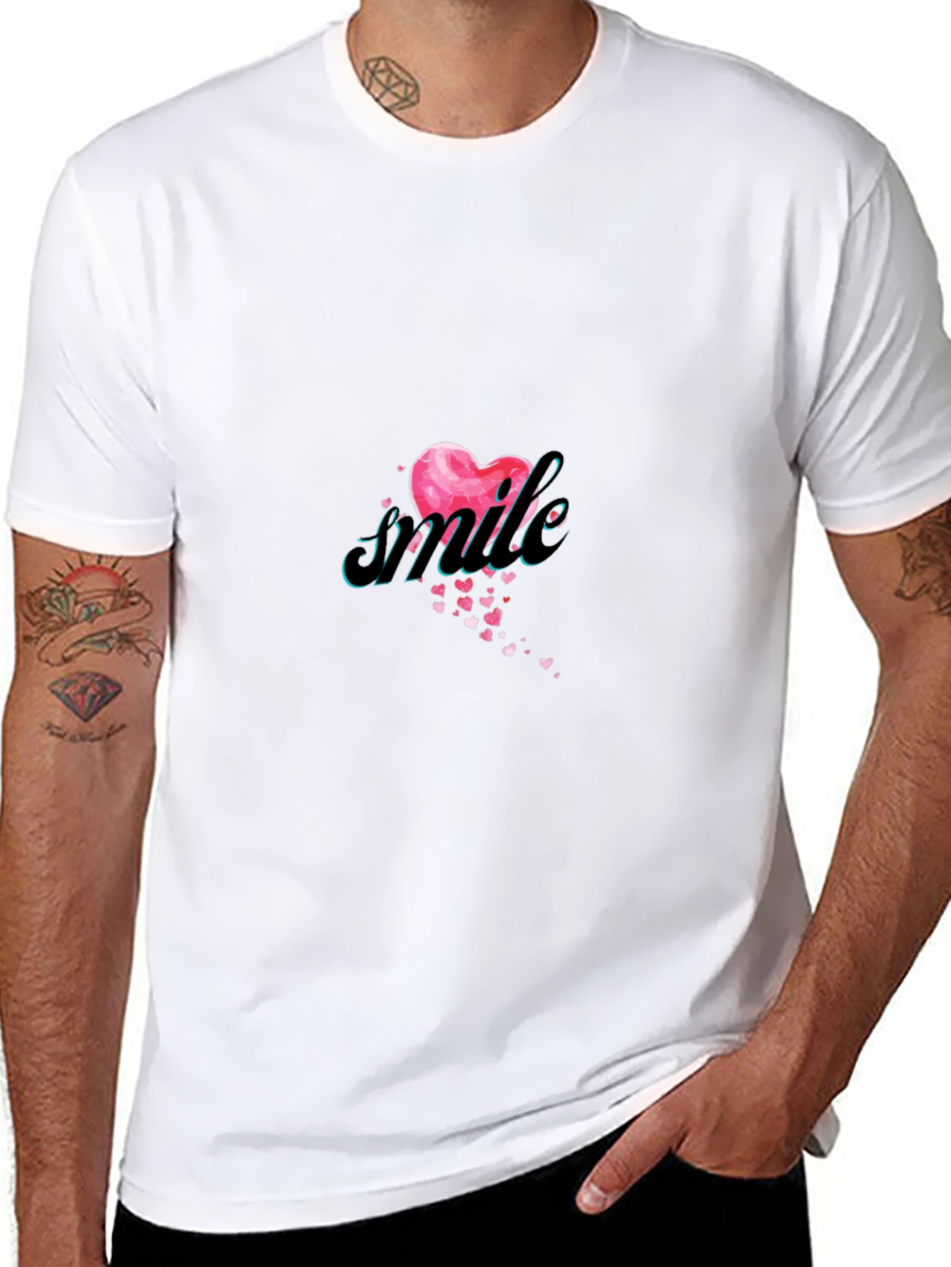 Smile Heart T-Shirt - Stylish Graphic Tee