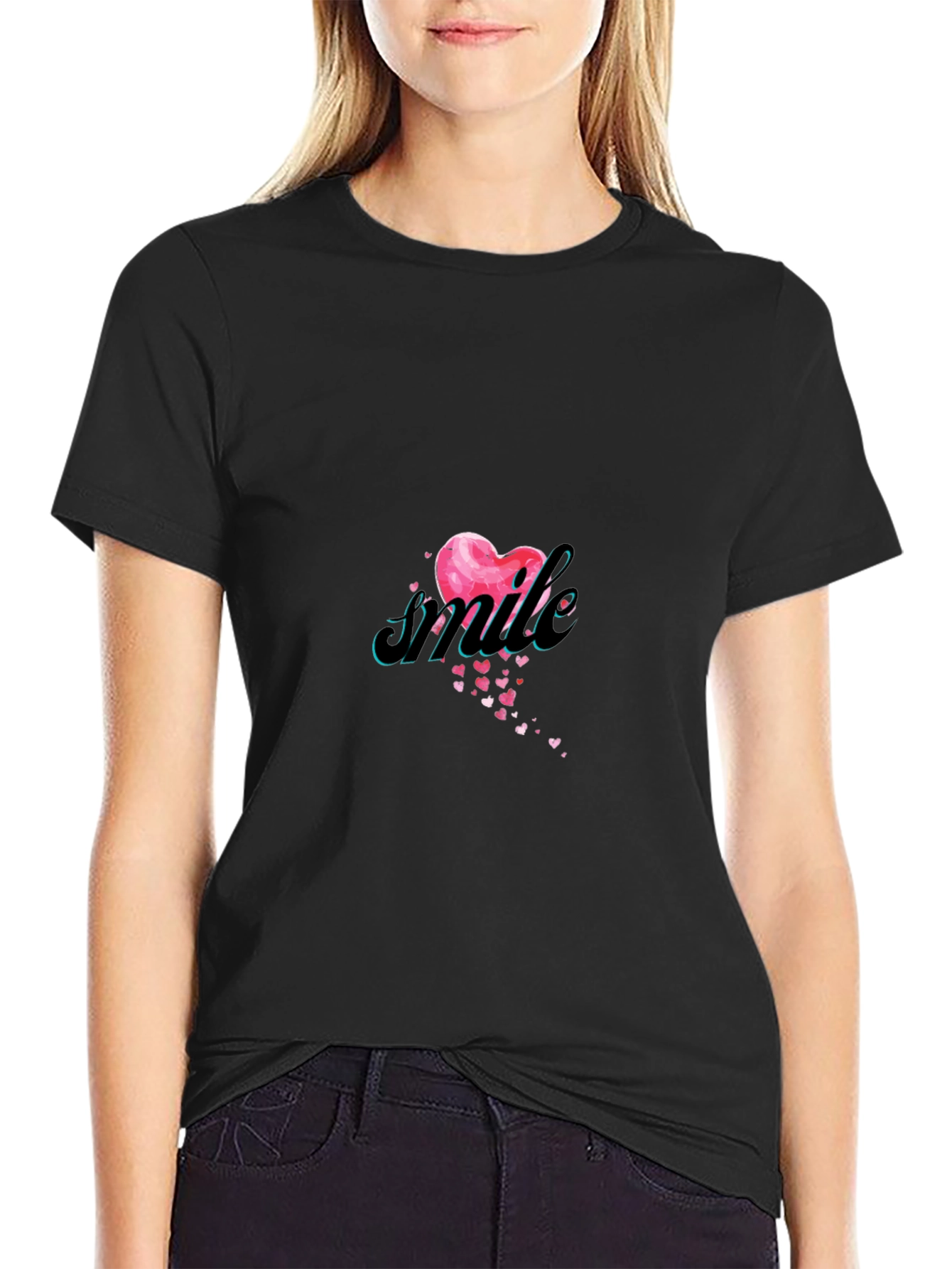 Smile Heart T-Shirt - Stylish Graphic Tee