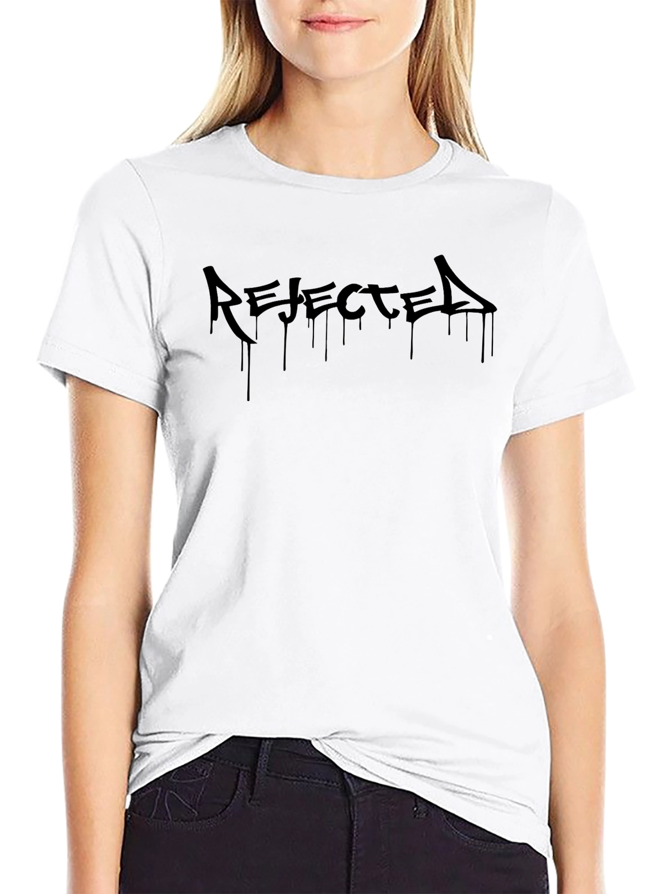 Rejected Black Graphic T-Shirt - Edgy Streetwear