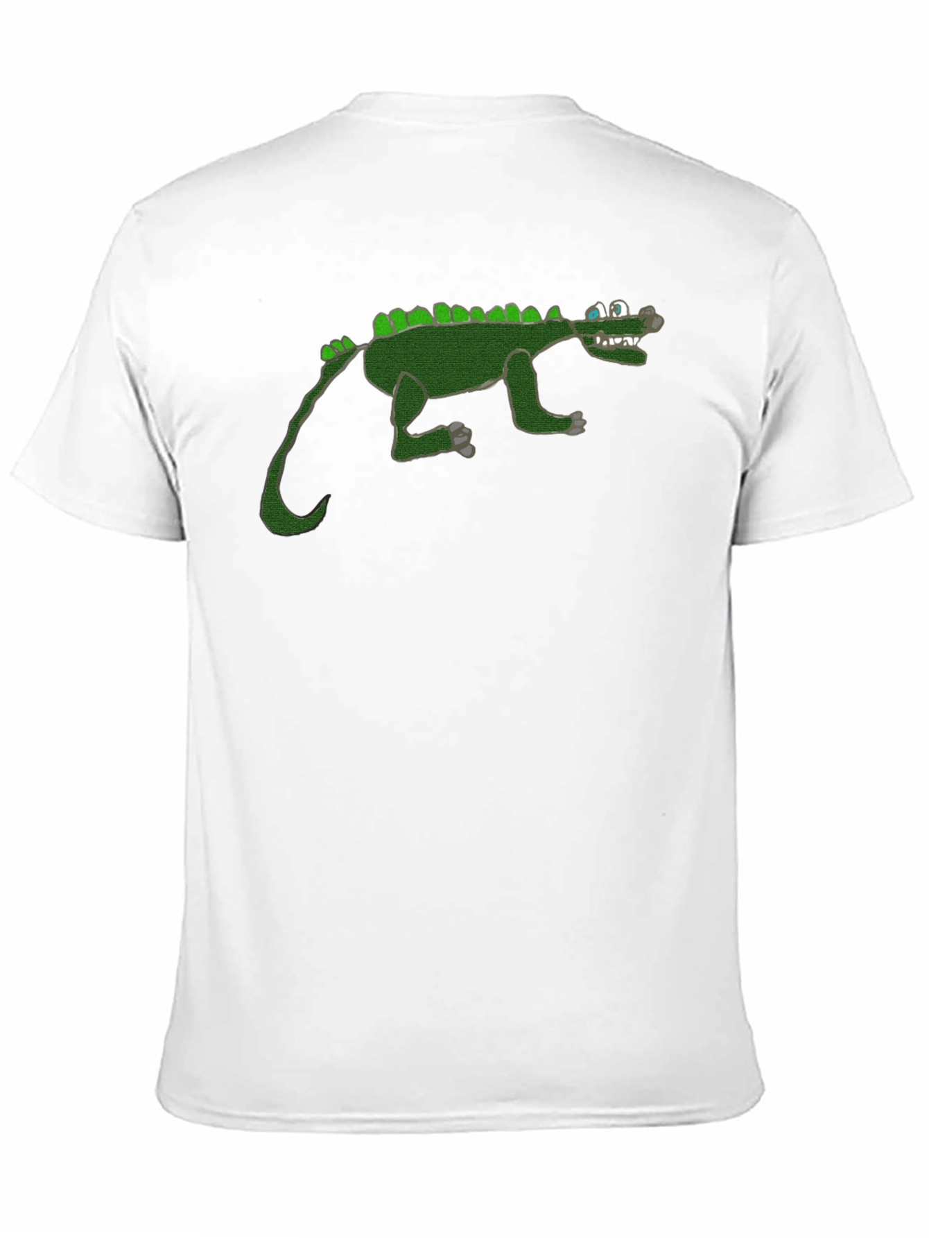 Cartoon Crocodile Graphic Black T-Shirt