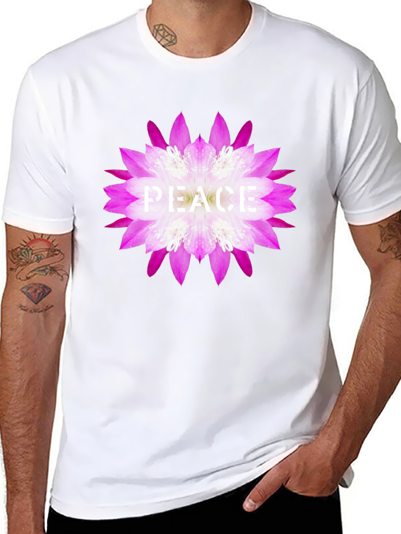 Peace Flower Graphic T-Shirt