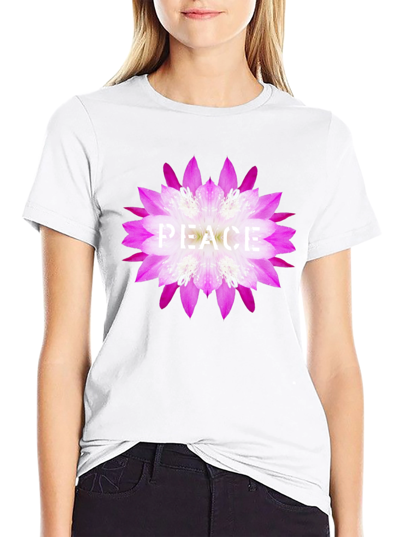 Peace Flower Graphic T-Shirt