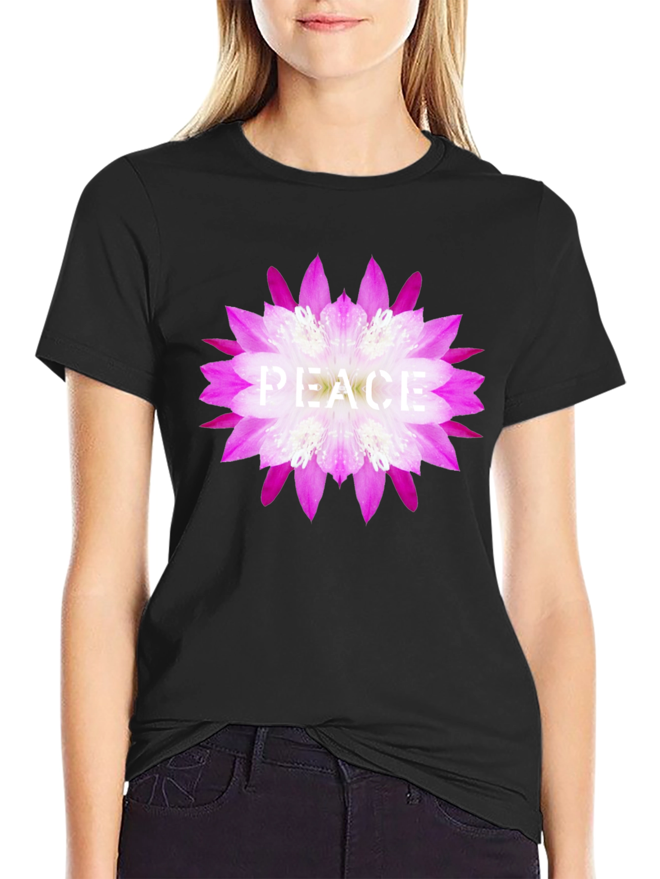Peace Flower Graphic T-Shirt
