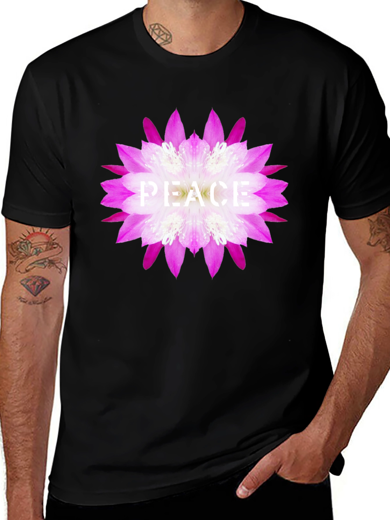 Peace Flower Graphic T-Shirt